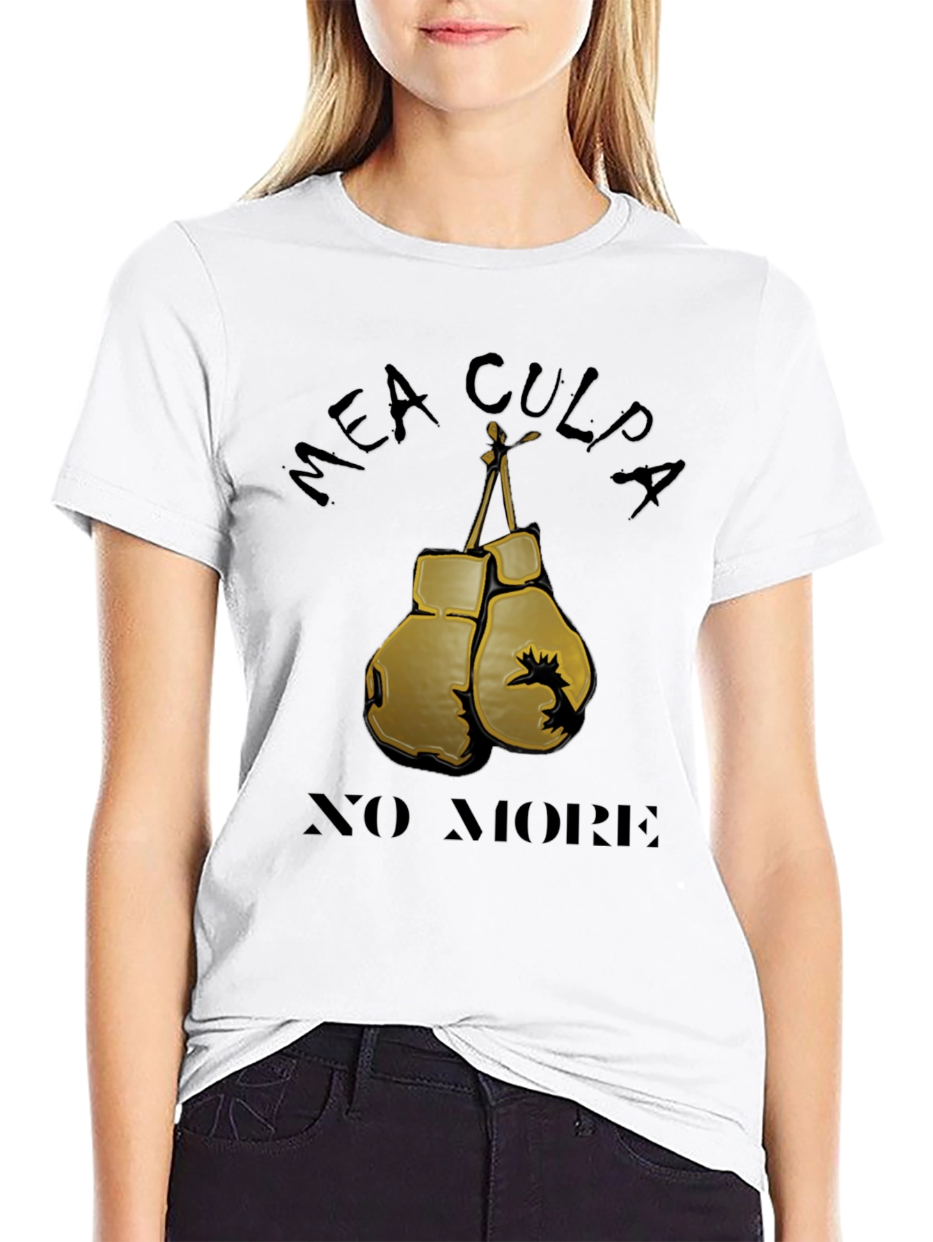 Mea Culpa No More Boxing Gloves Graphic Tee