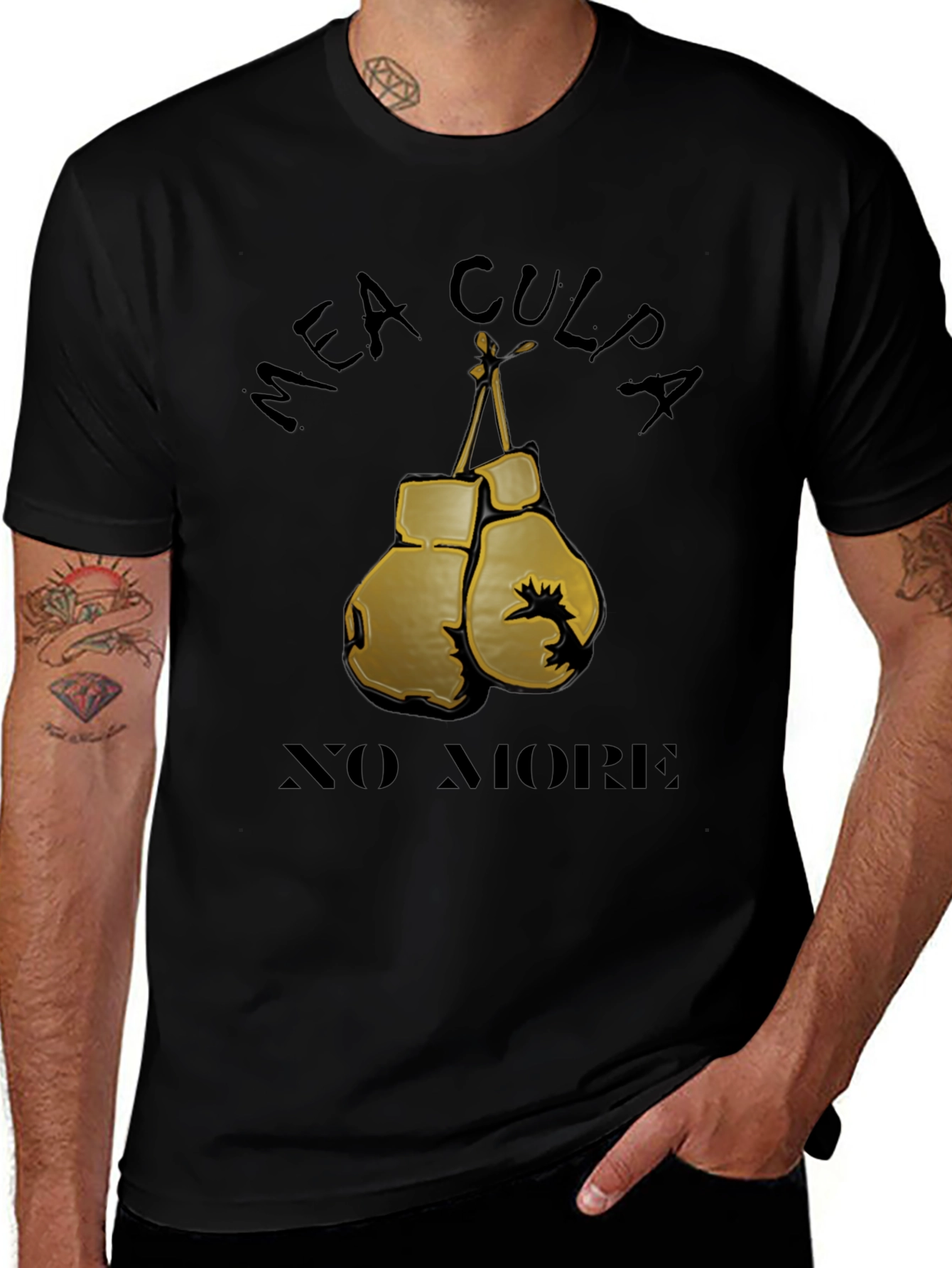 Mea Culpa No More Boxing Gloves Graphic Tee