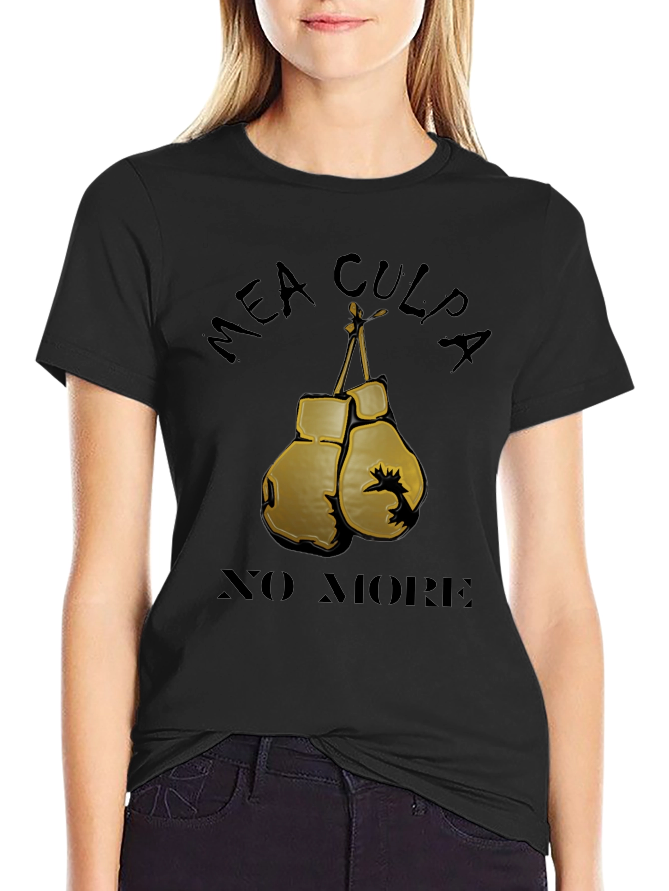 Mea Culpa No More Boxing Gloves Graphic Tee