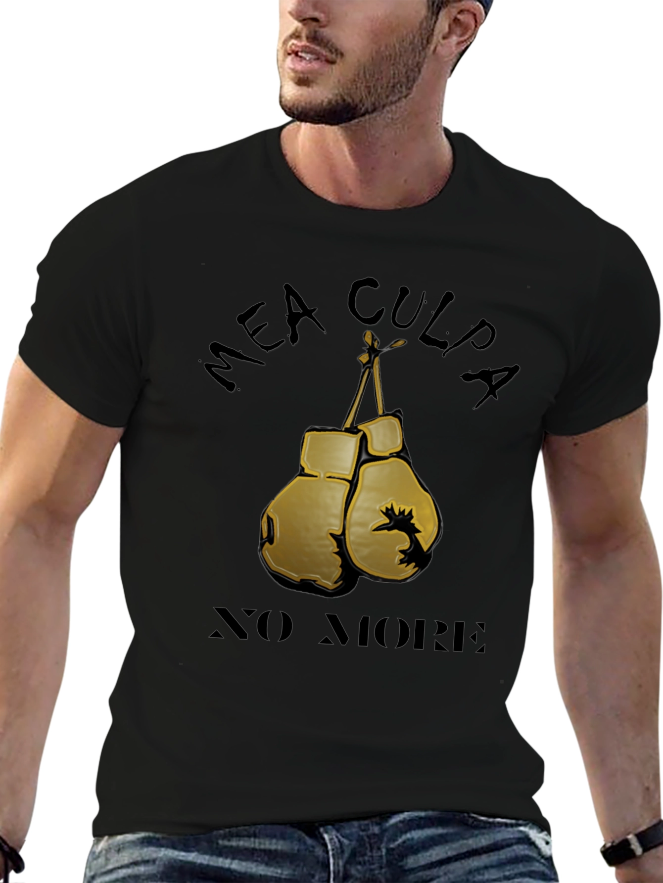 Mea Culpa No More Boxing Gloves Graphic Tee