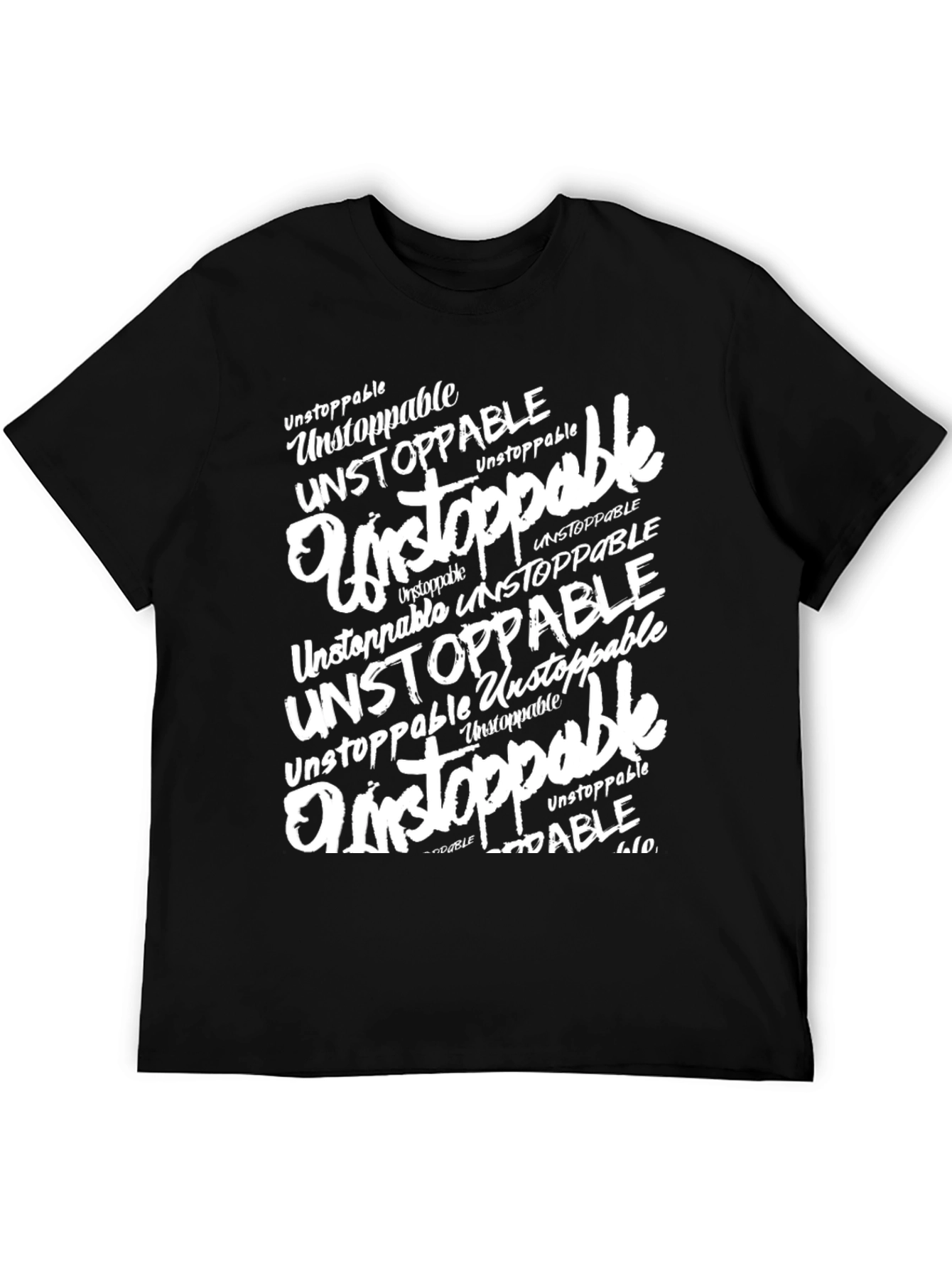 Unstoppable Graphic Print Black T-Shirt
