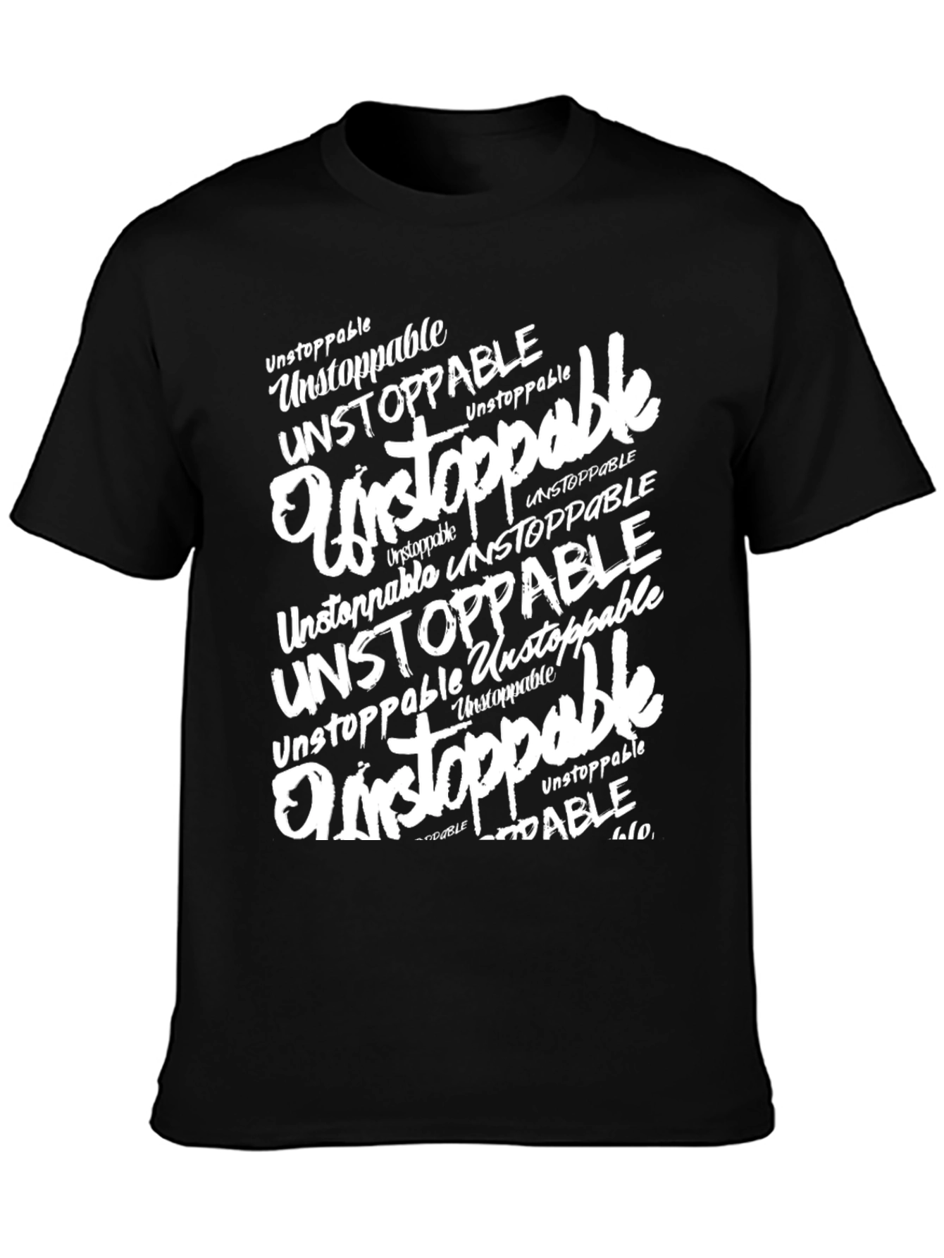 Unstoppable Graphic Print Black T-Shirt