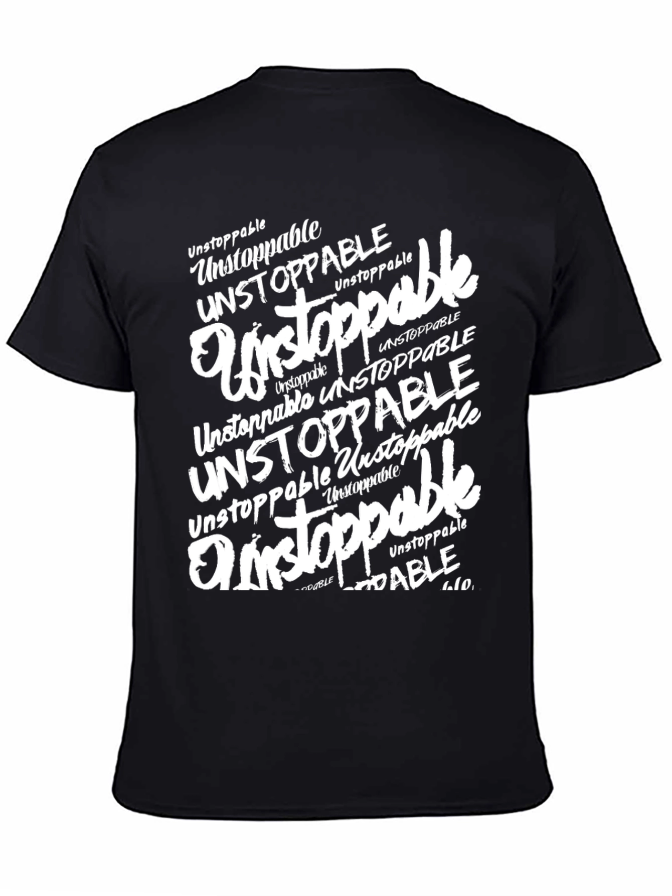 Unstoppable Graphic Print Black T-Shirt