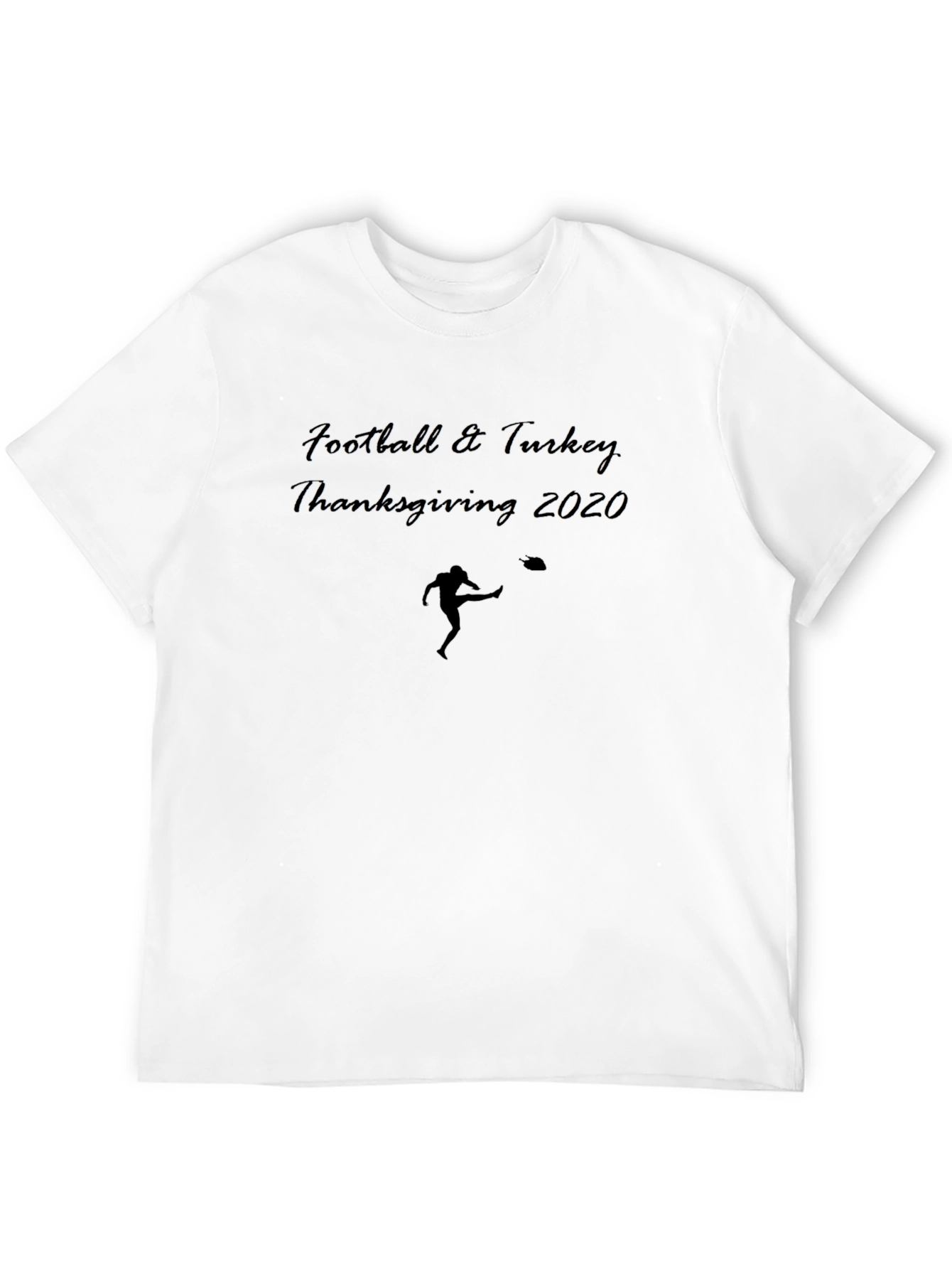 Football & Turkey Thanksgiving 2020 Black T-Shirt