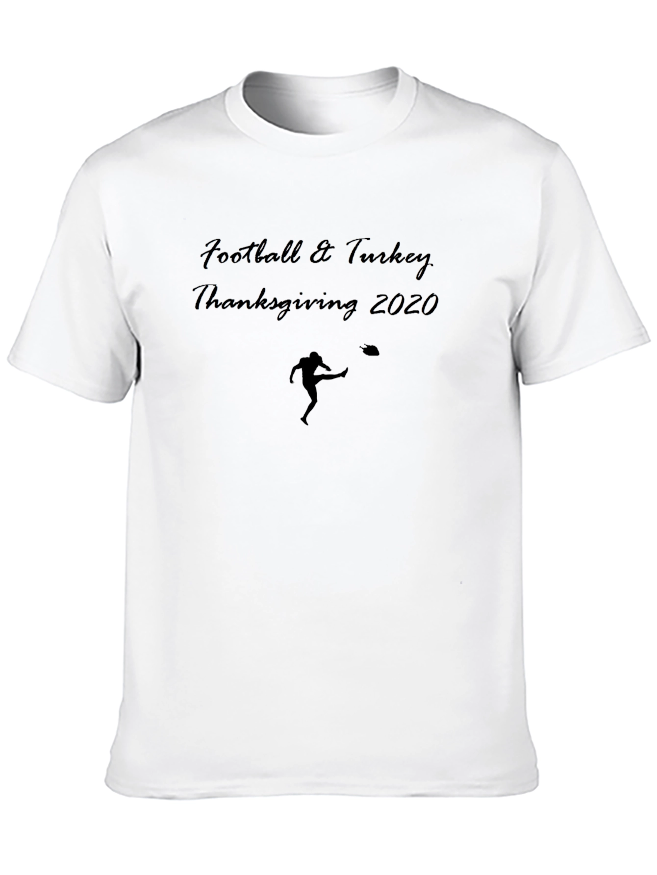 Football & Turkey Thanksgiving 2020 Black T-Shirt