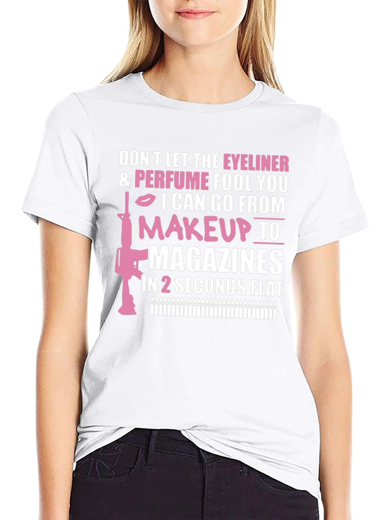 Eyeliner & Perfume Makeup to Magazines T-Shirt