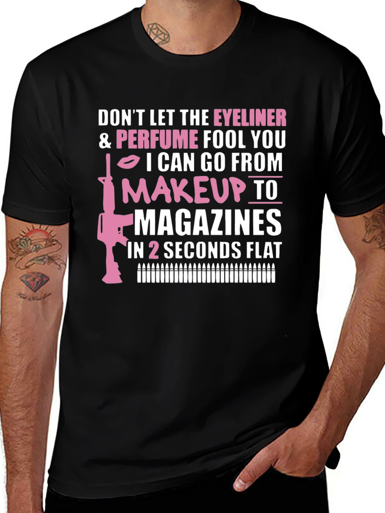 Eyeliner & Perfume Makeup to Magazines T-Shirt