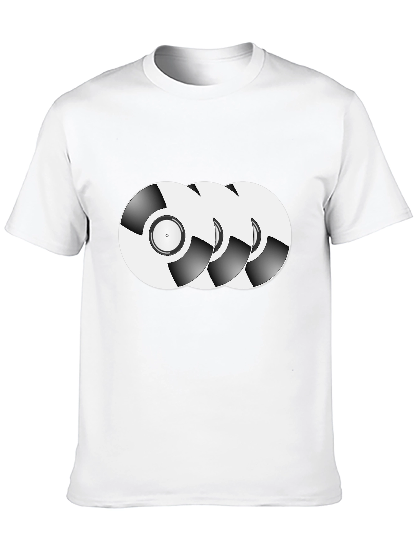 Vinyl Record Graphic Tee - Black