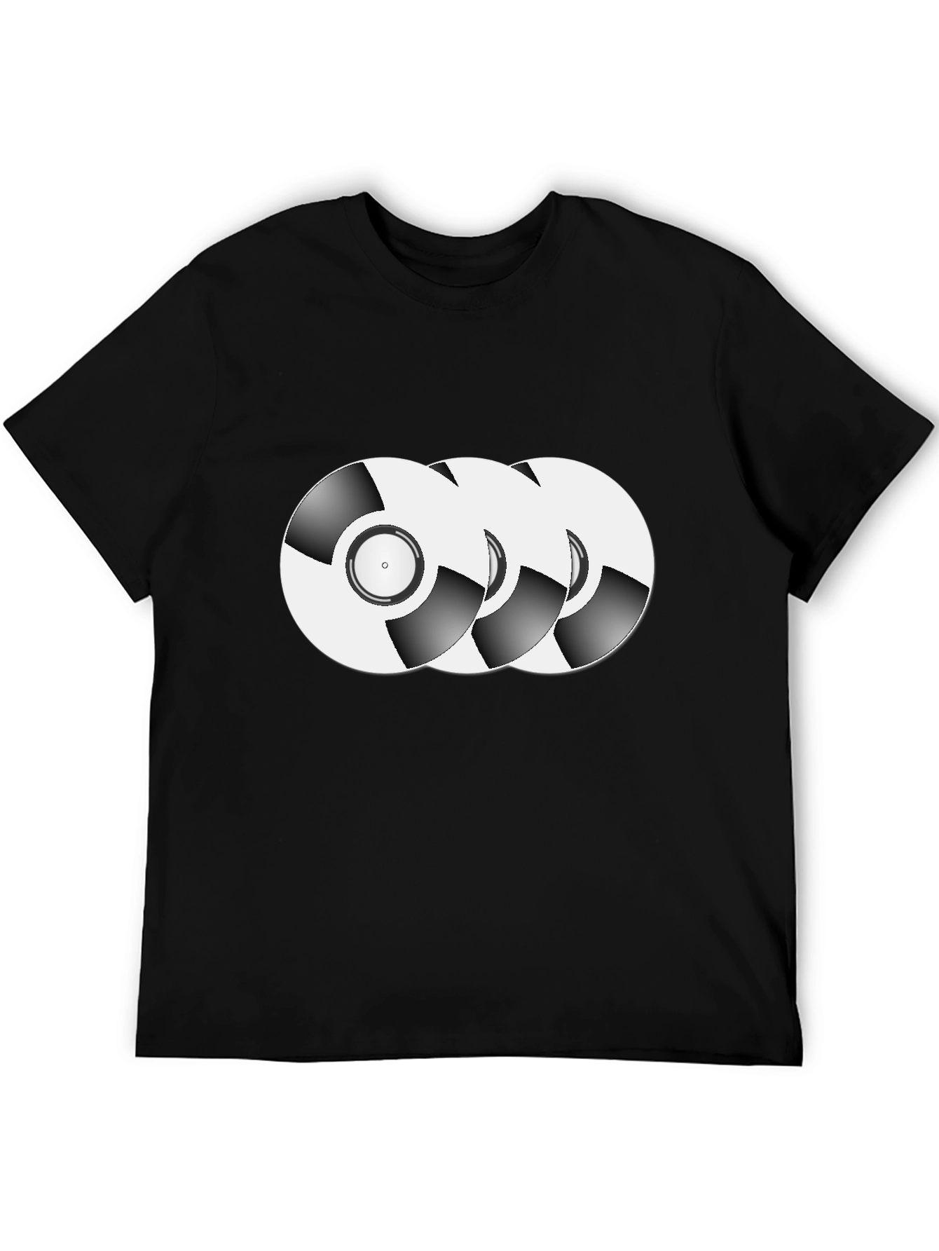 Vinyl Record Graphic Tee - Black