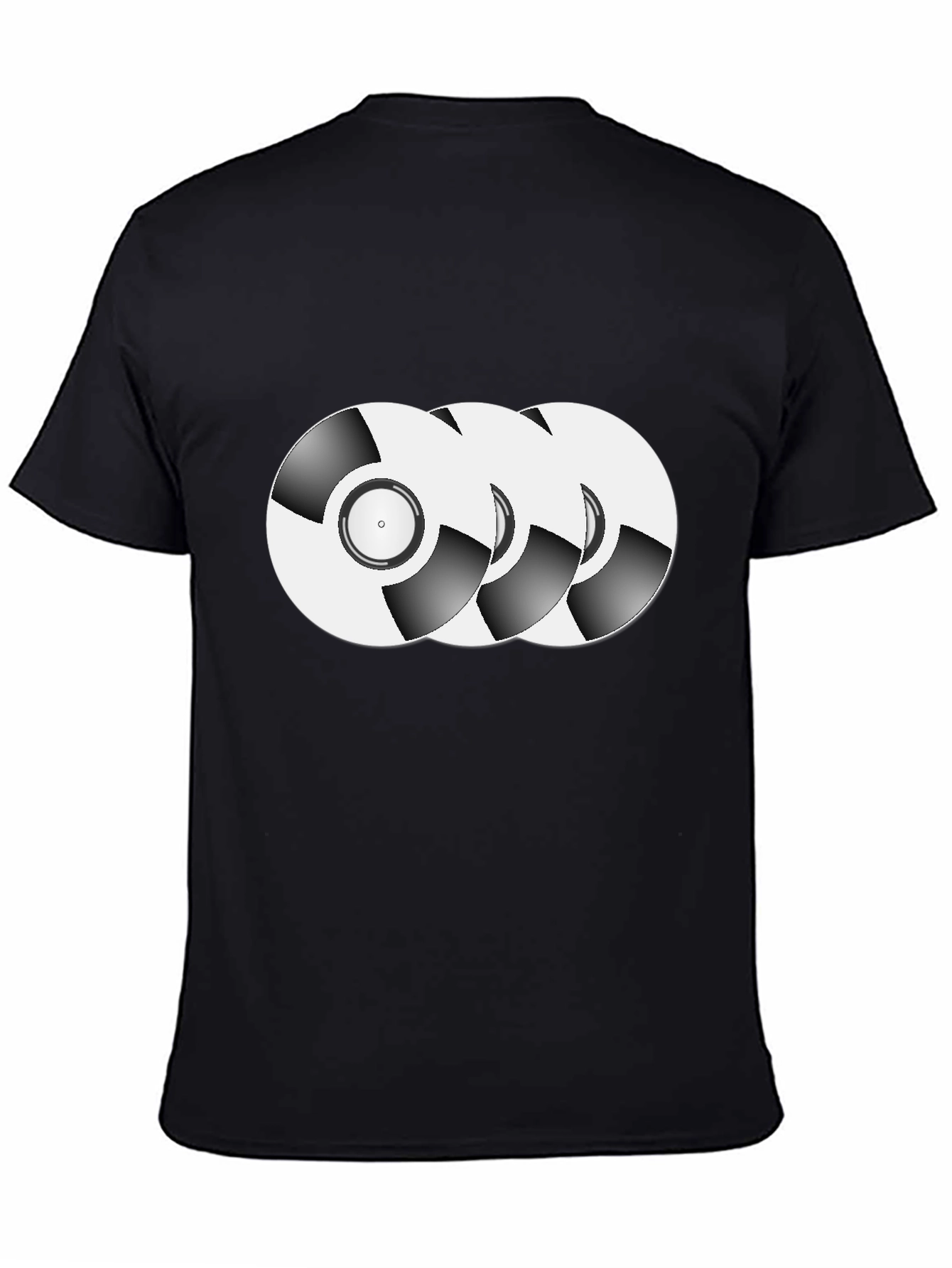 Vinyl Record Graphic Tee - Black