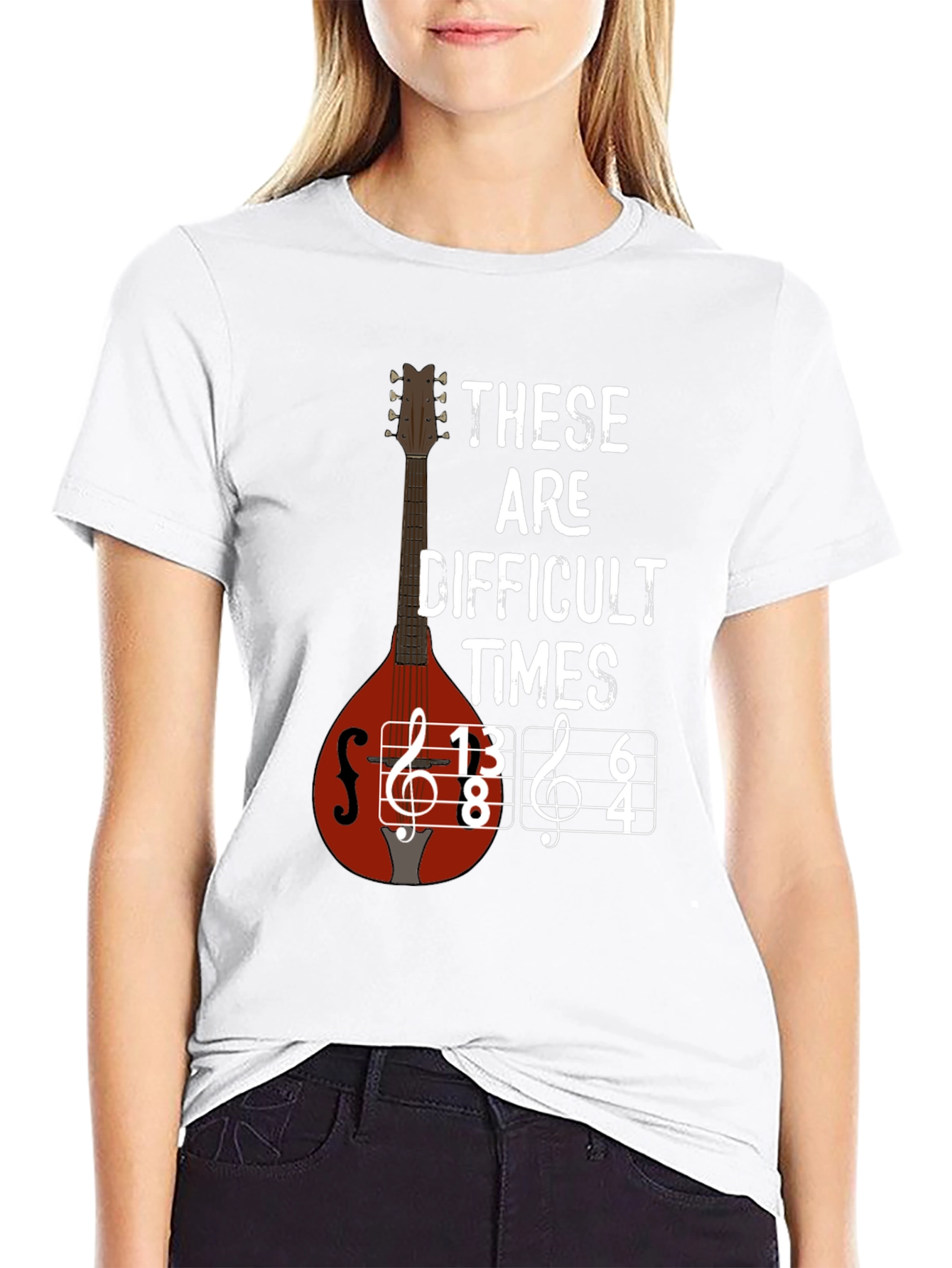 Difficult Times Music T-Shirt - Mandolin Graphic Tee