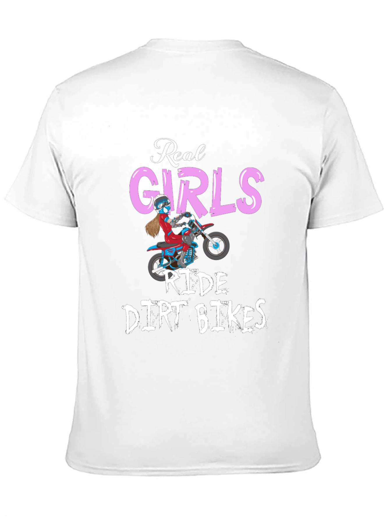 Real Girls Ride Dirt Bikes T-Shirt - Black
