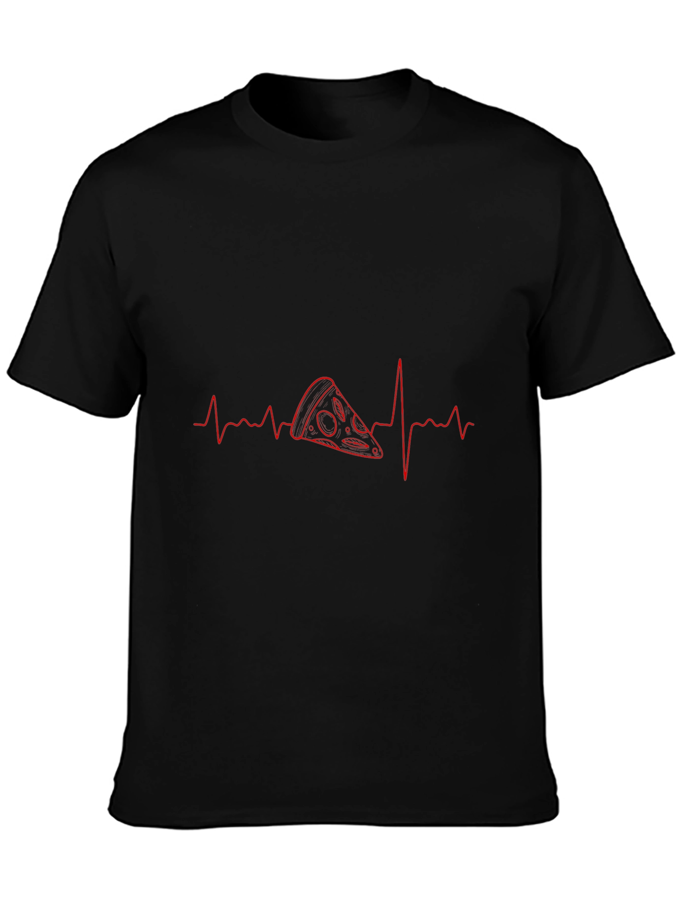 Pizza Heartbeat T-Shirt - Food Lover Tee