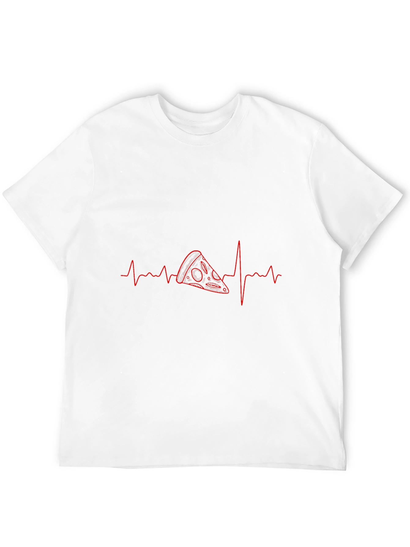 Pizza Heartbeat T-Shirt - Food Lover Tee