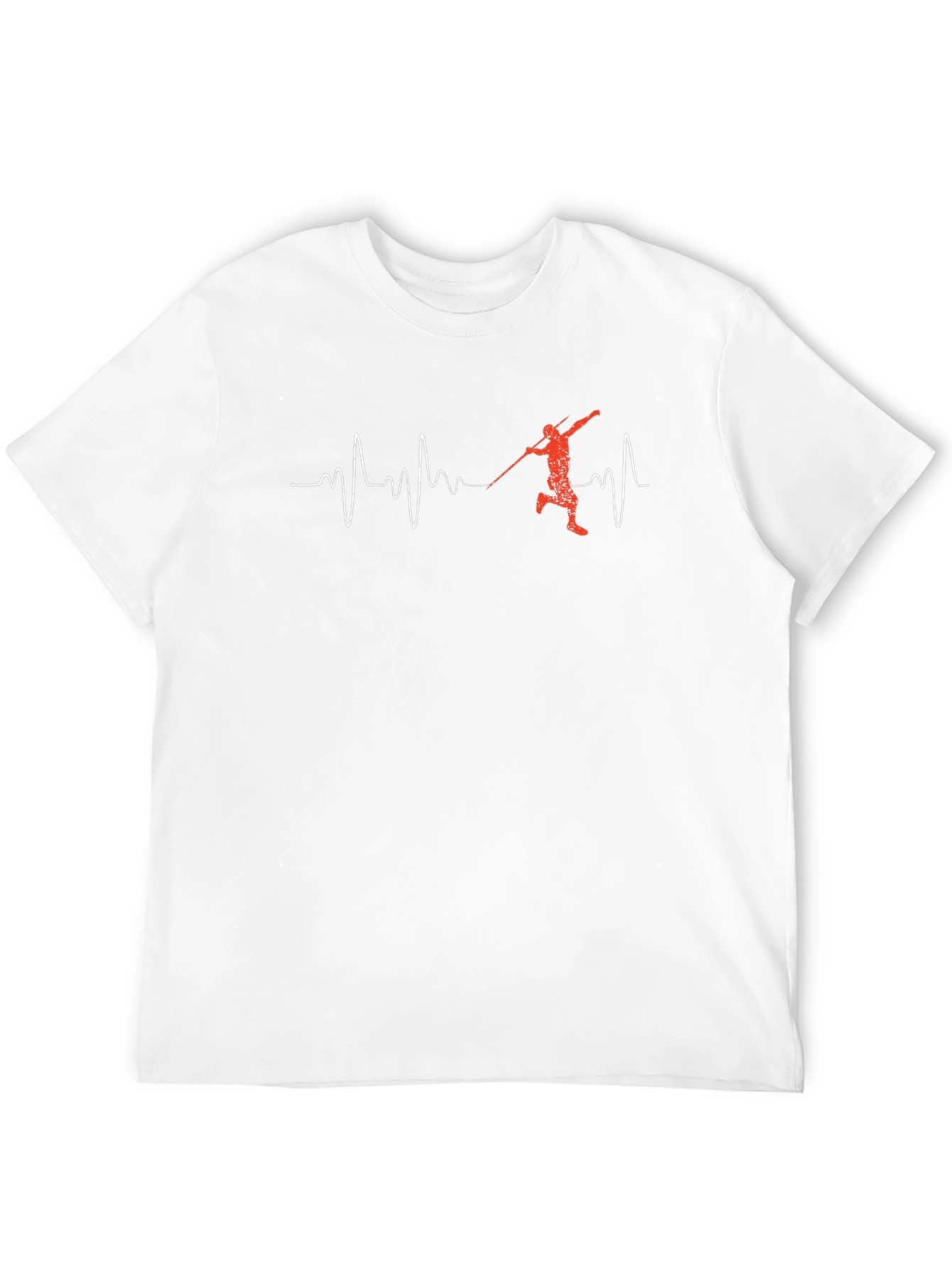 Javelin Thrower Heartbeat Graphic Tee - Black