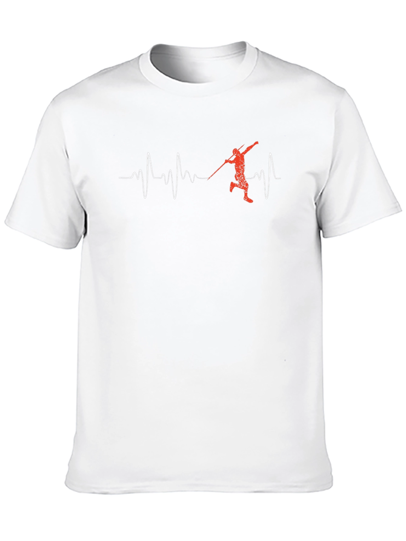 Javelin Thrower Heartbeat Graphic Tee - Black