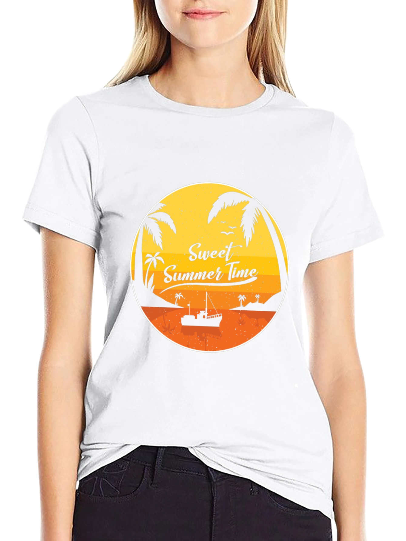 Sweet Summer Time Black Graphic Tee