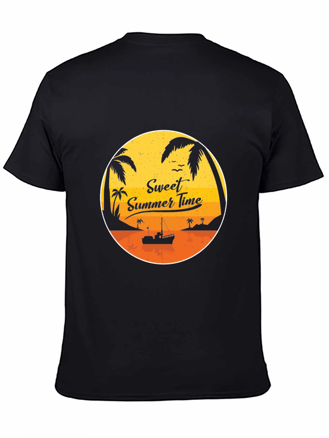 Sweet Summer Time Black Graphic Tee