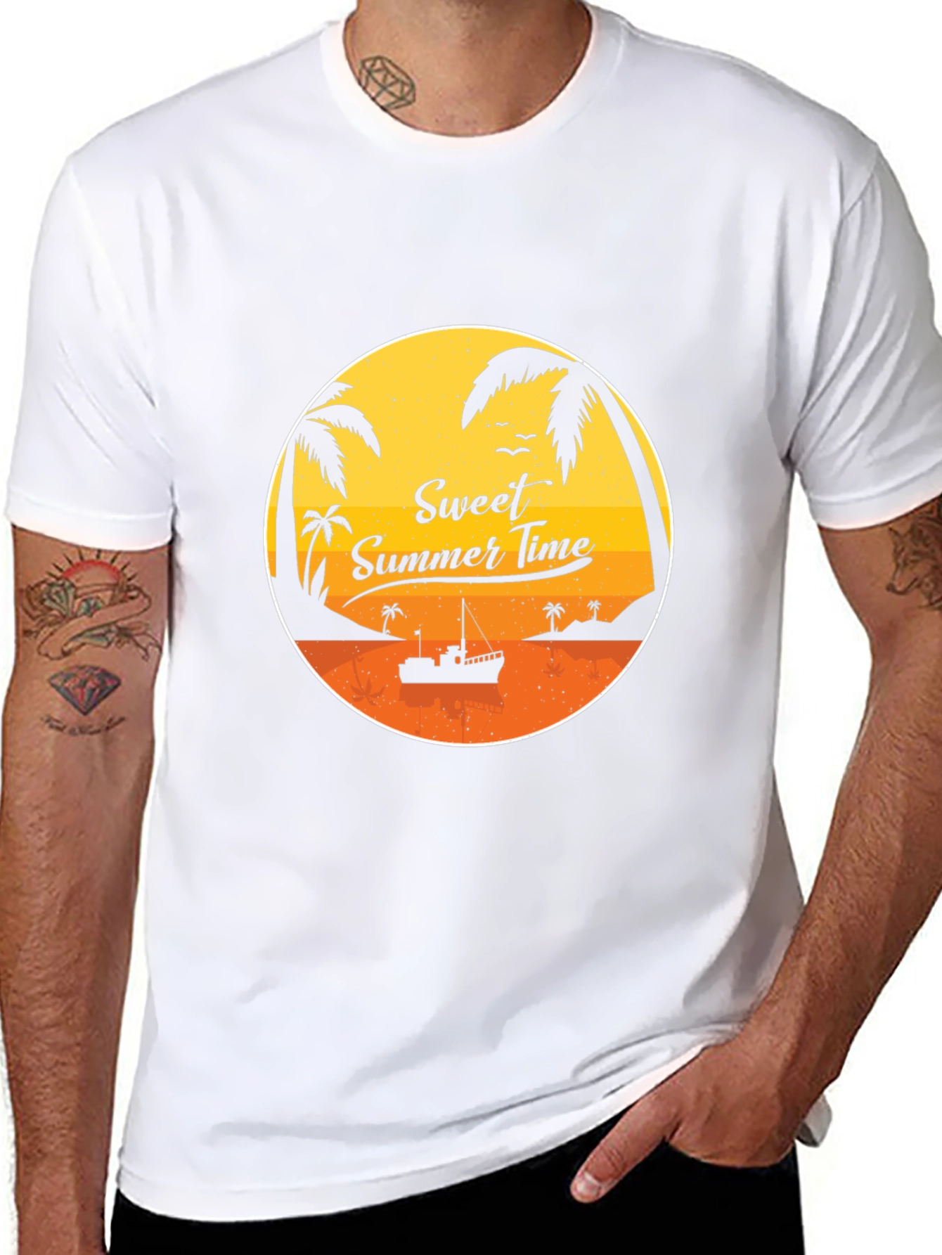 Sweet Summer Time Black Graphic Tee