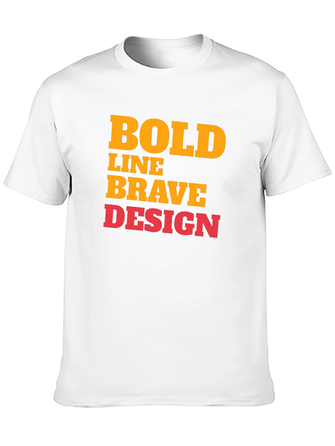 Bold Graphic Print T-Shirt - Brave Design
