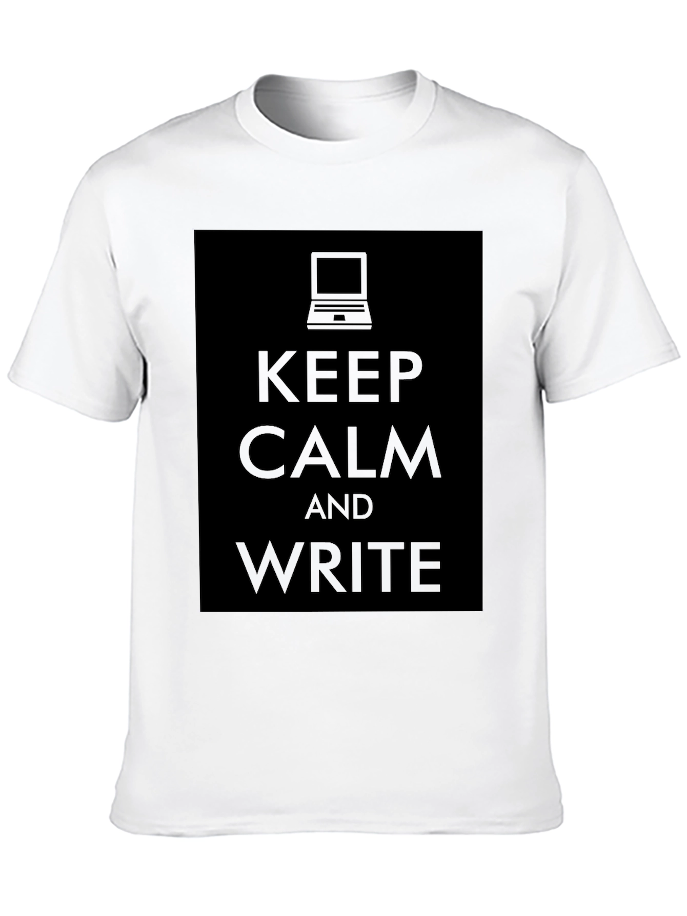 Keep Calm and Write T-Shirt - Laptop Graphic Tee