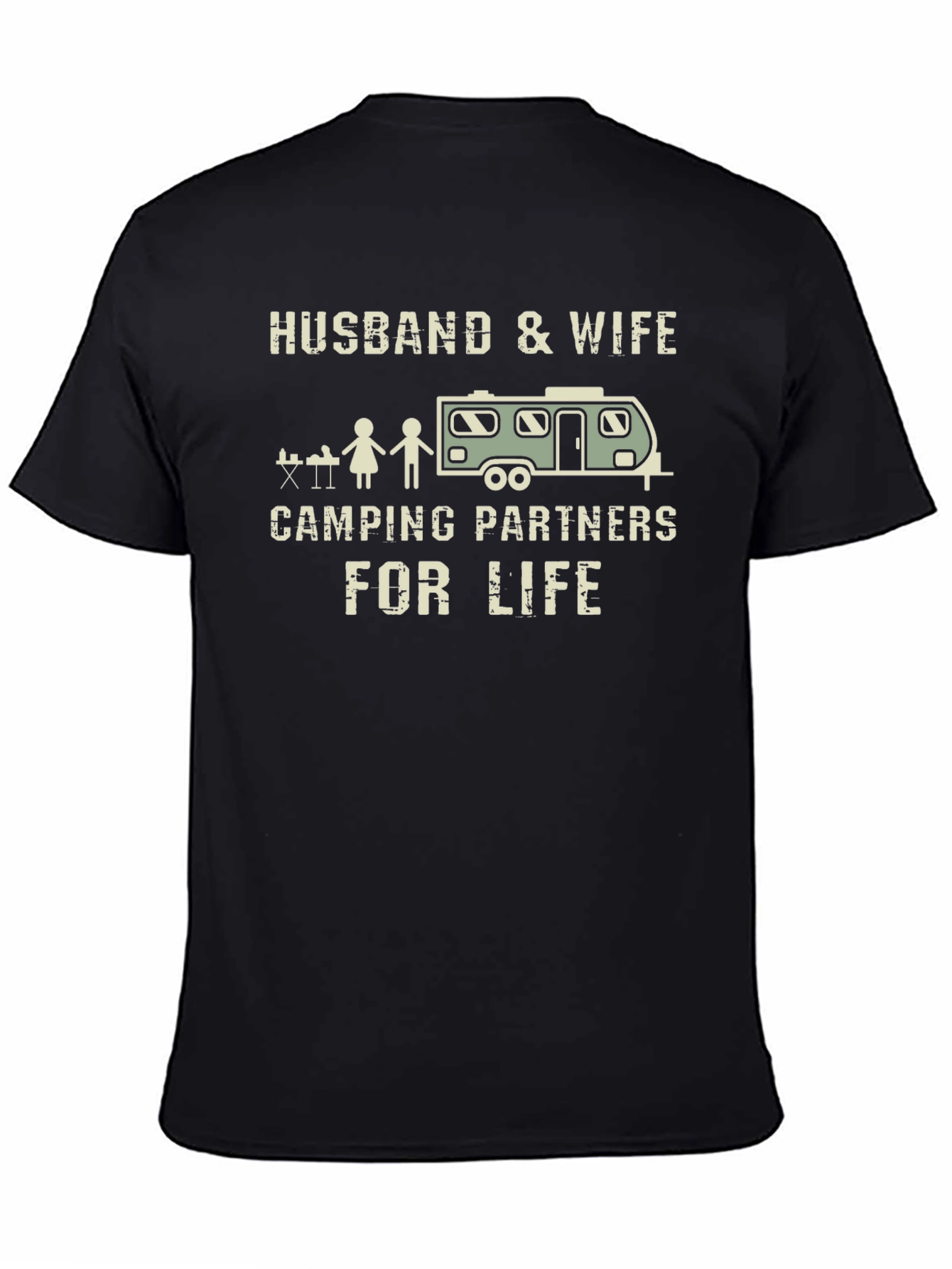 Husband & Wife Camping Partners For Life T-Shirt