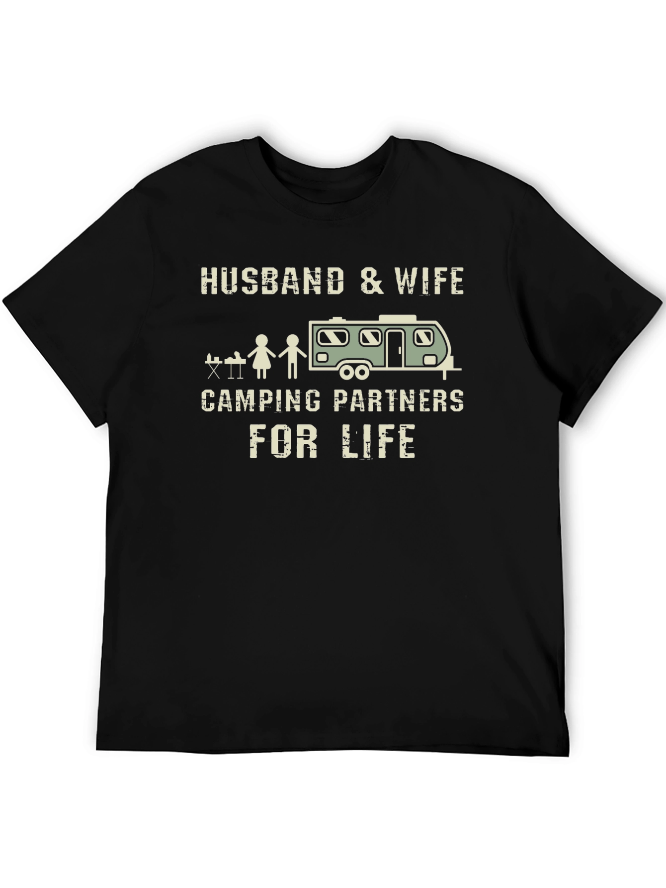 Husband & Wife Camping Partners For Life T-Shirt