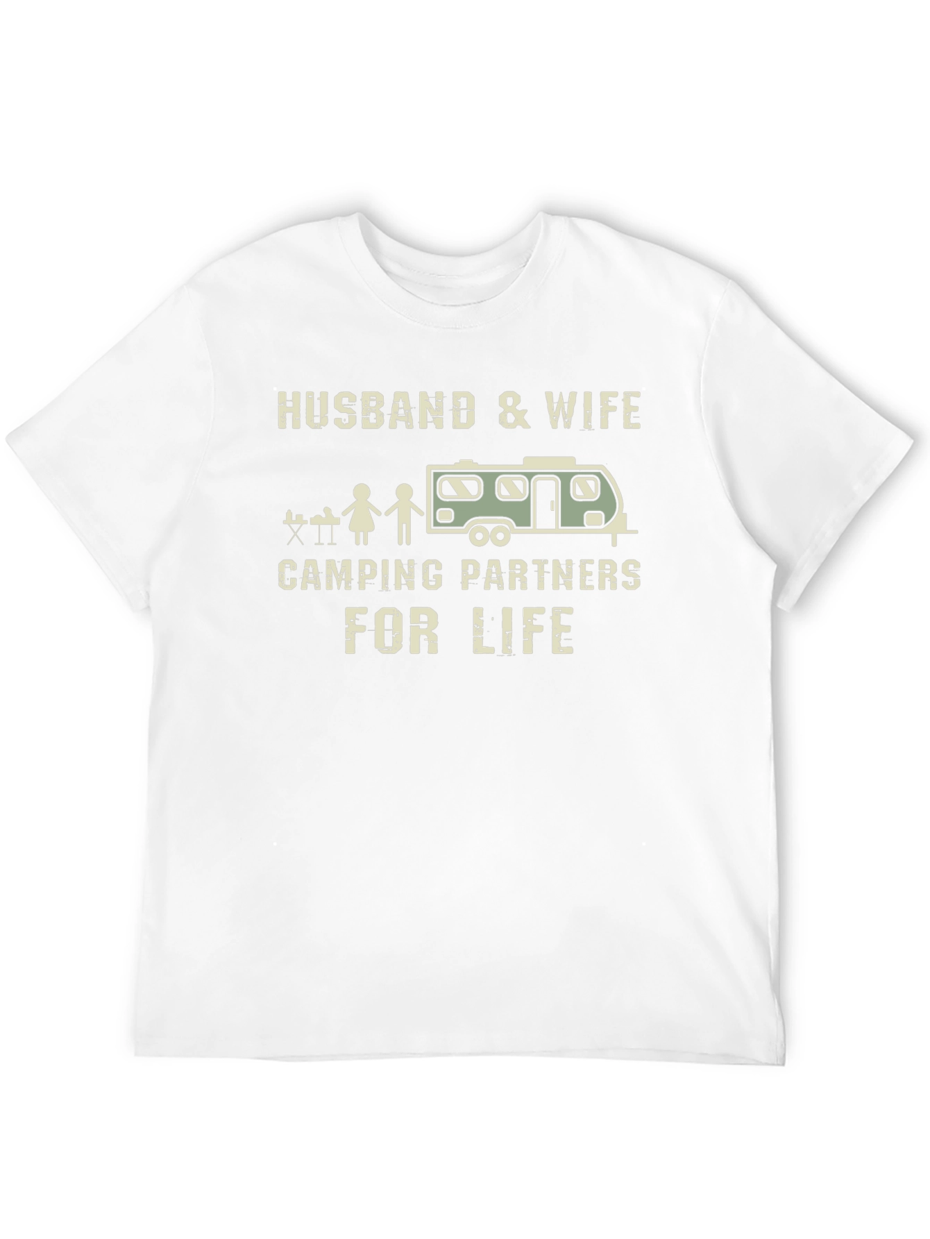 Husband & Wife Camping Partners For Life T-Shirt