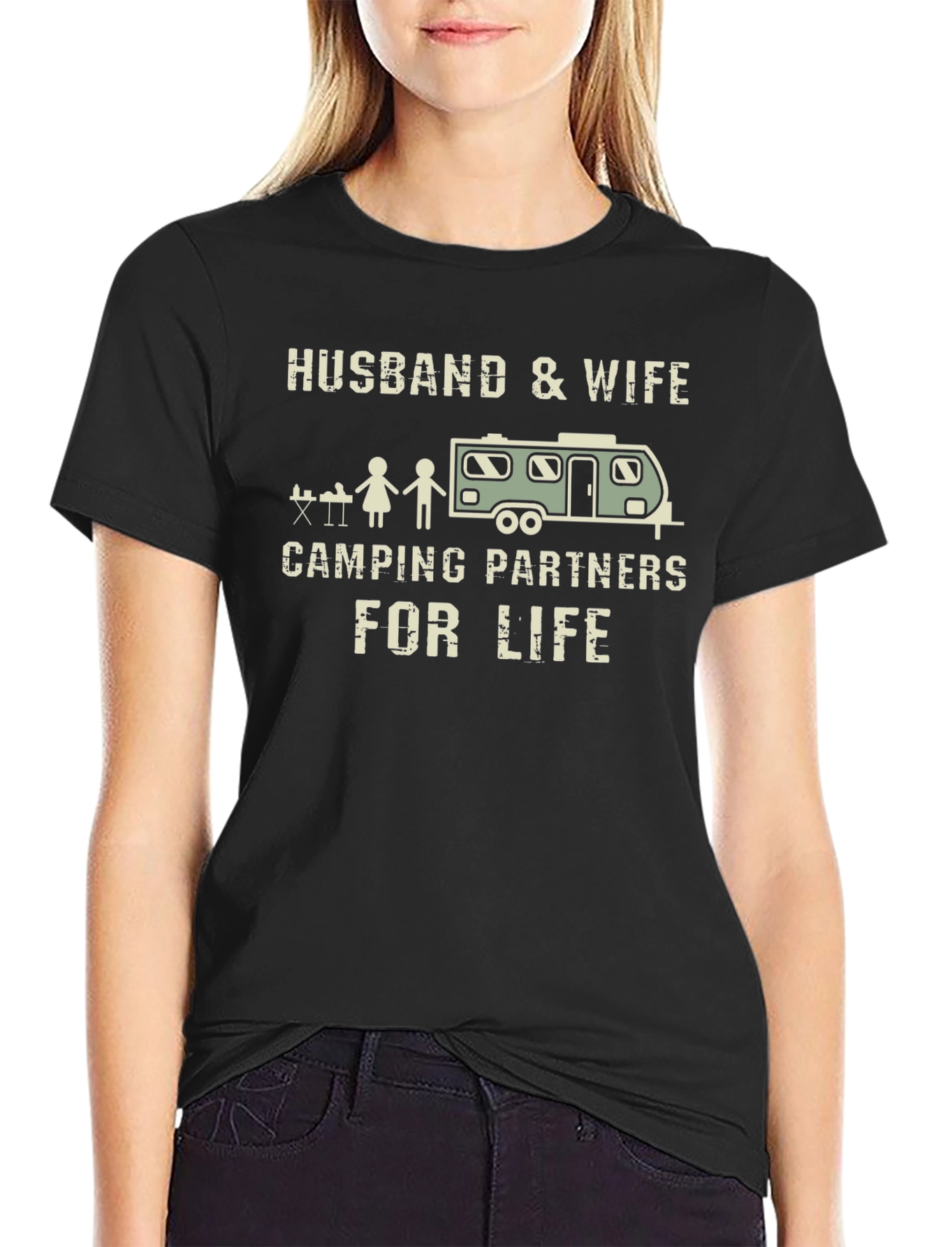 Husband & Wife Camping Partners For Life T-Shirt