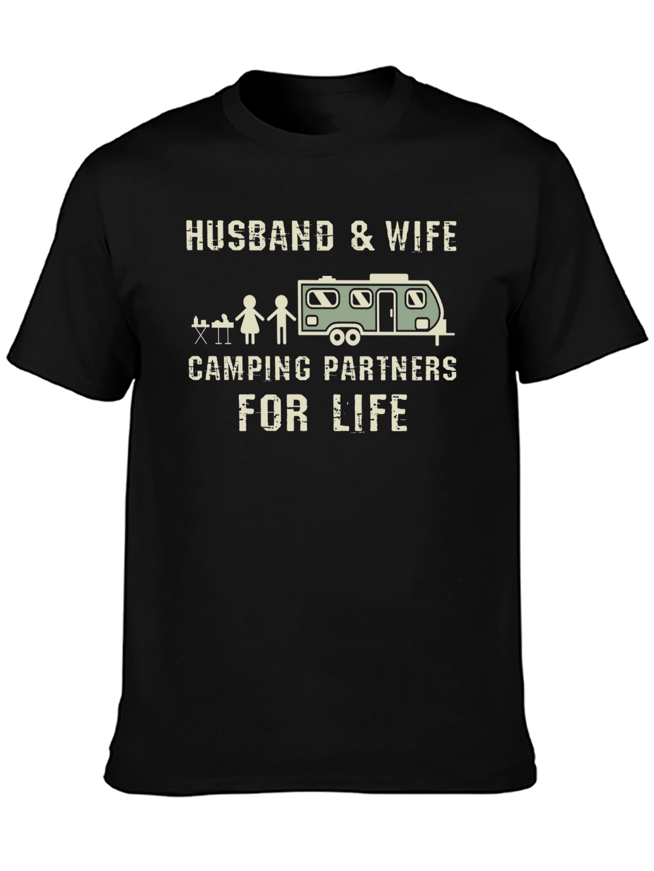 Husband & Wife Camping Partners For Life T-Shirt