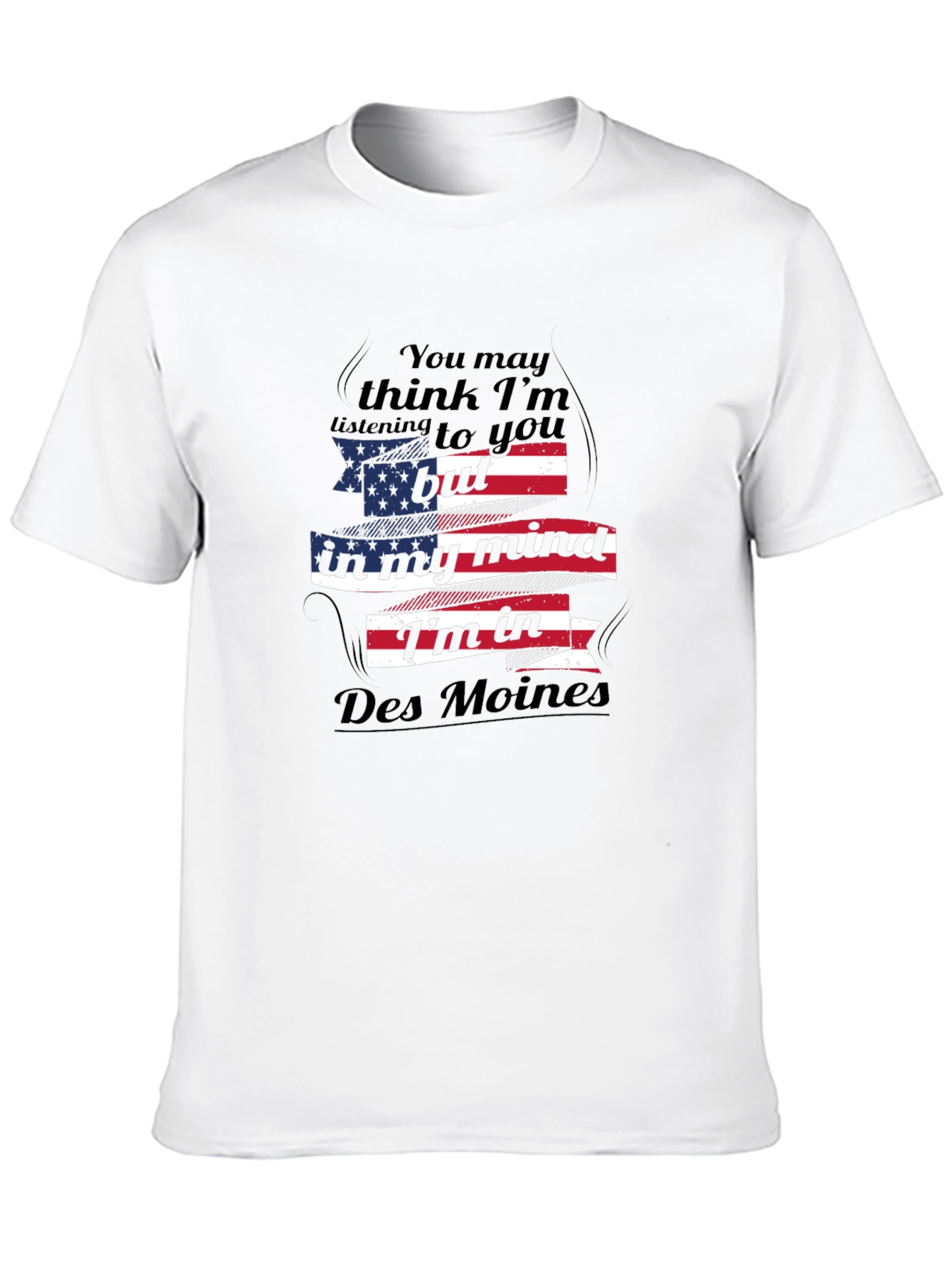Des Moines Mind USA Flag T-Shirt
