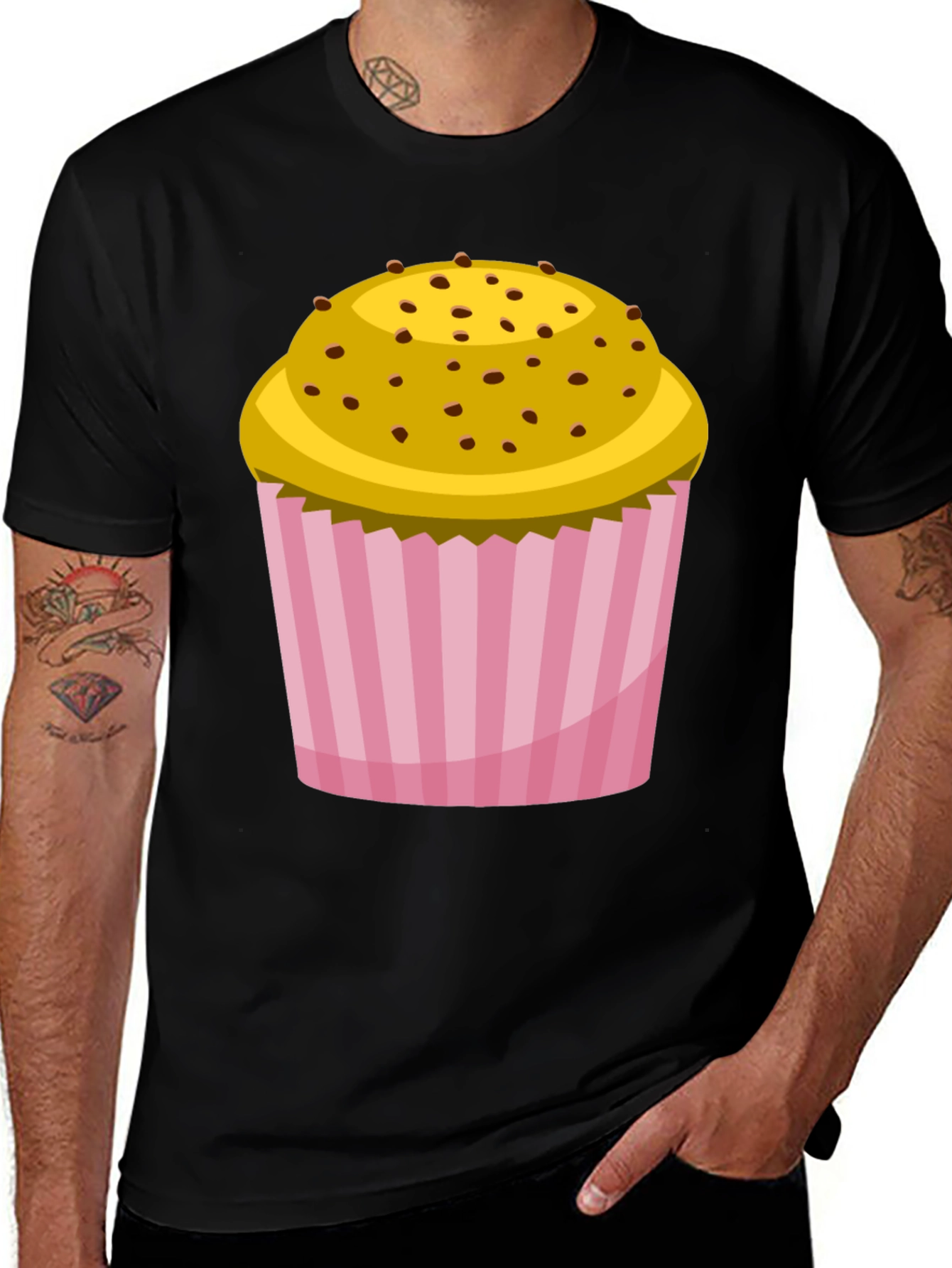 Cupcake Graphic Black T-Shirt