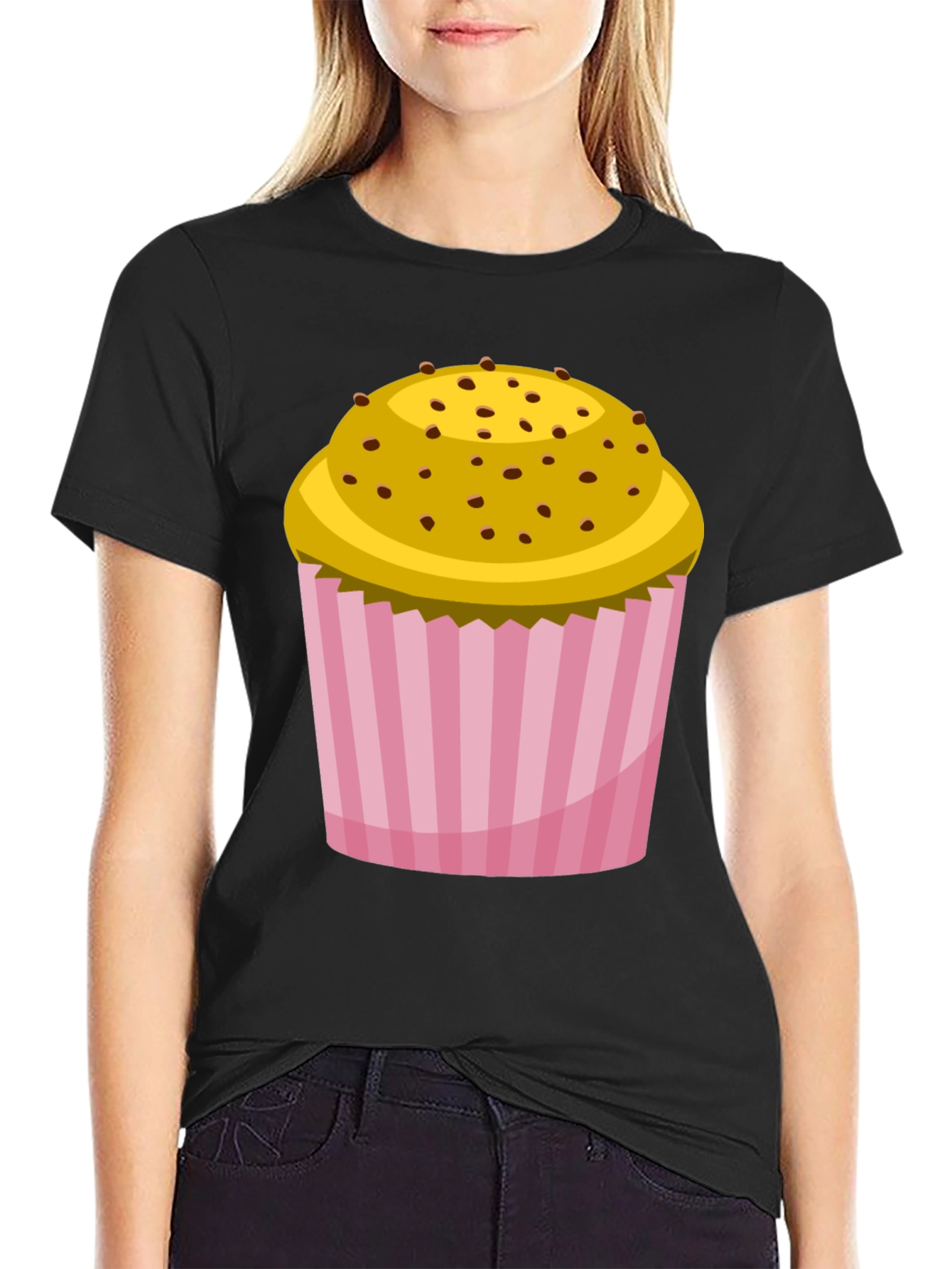 Cupcake Graphic Black T-Shirt