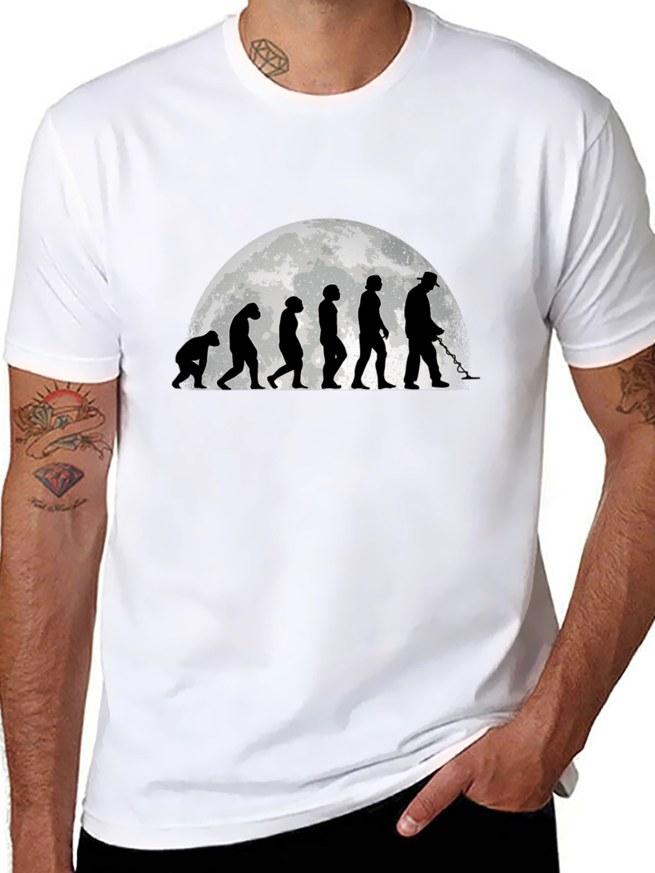 Evolution of Man Metal Detecting T-Shirt
