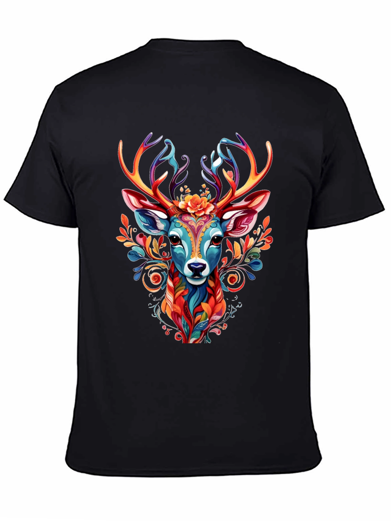 Vibrant Deer Graphic Tee - Unique Animal Design
