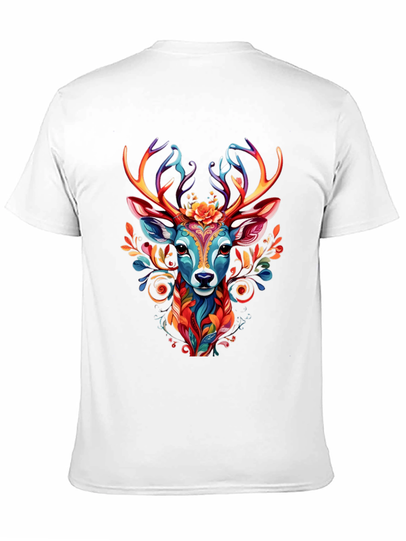 Vibrant Deer Graphic Tee - Unique Animal Design