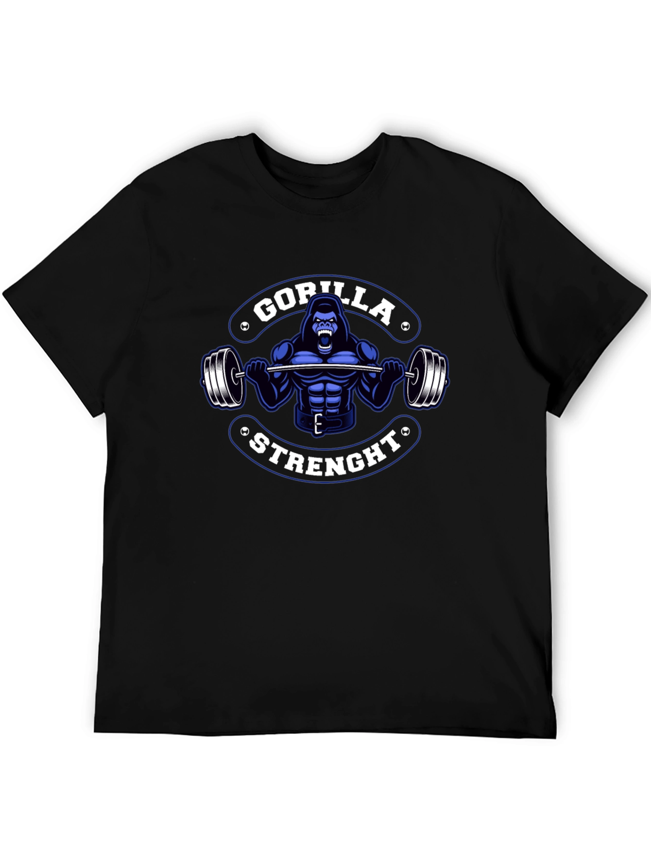 Gorilla Strength Graphic T-Shirt - Black