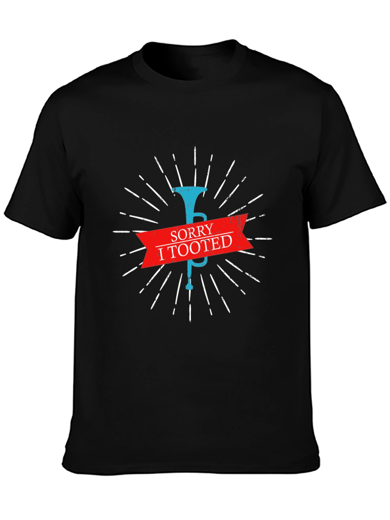 Sorry I Tooted Mens Black Graphic T-Shirt