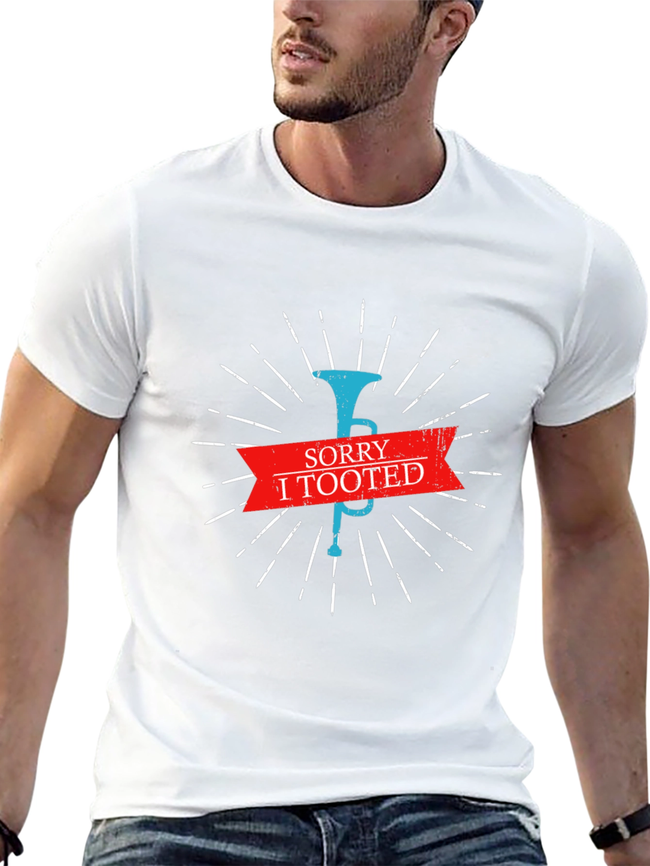 Sorry I Tooted Mens Black Graphic T-Shirt
