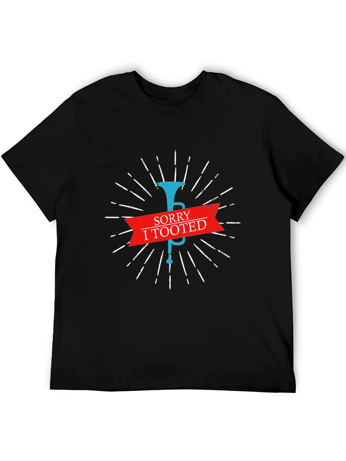 Sorry I Tooted Mens Black Graphic T-Shirt