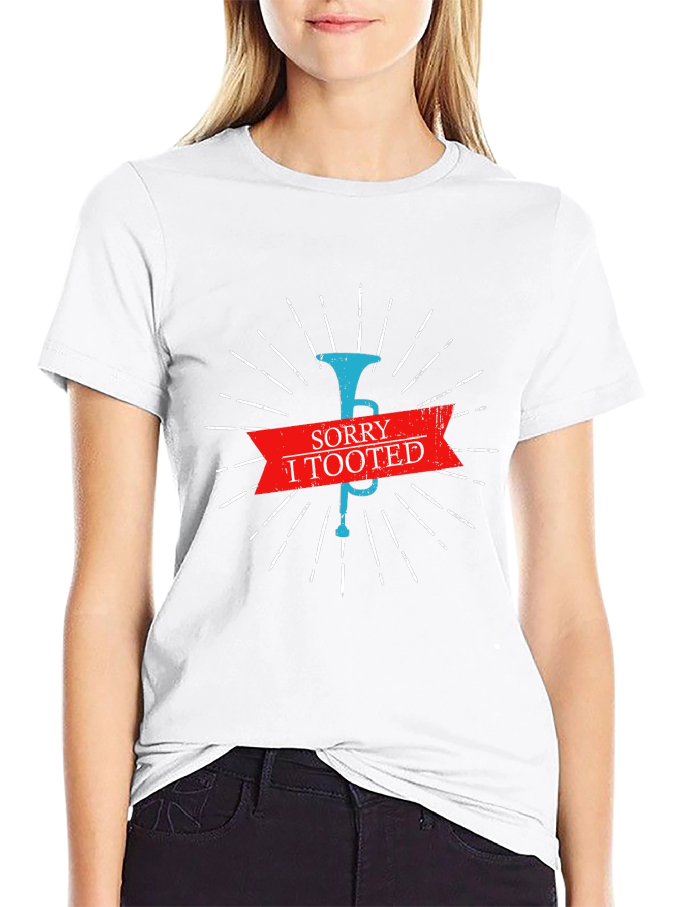 Sorry I Tooted Mens Black Graphic T-Shirt