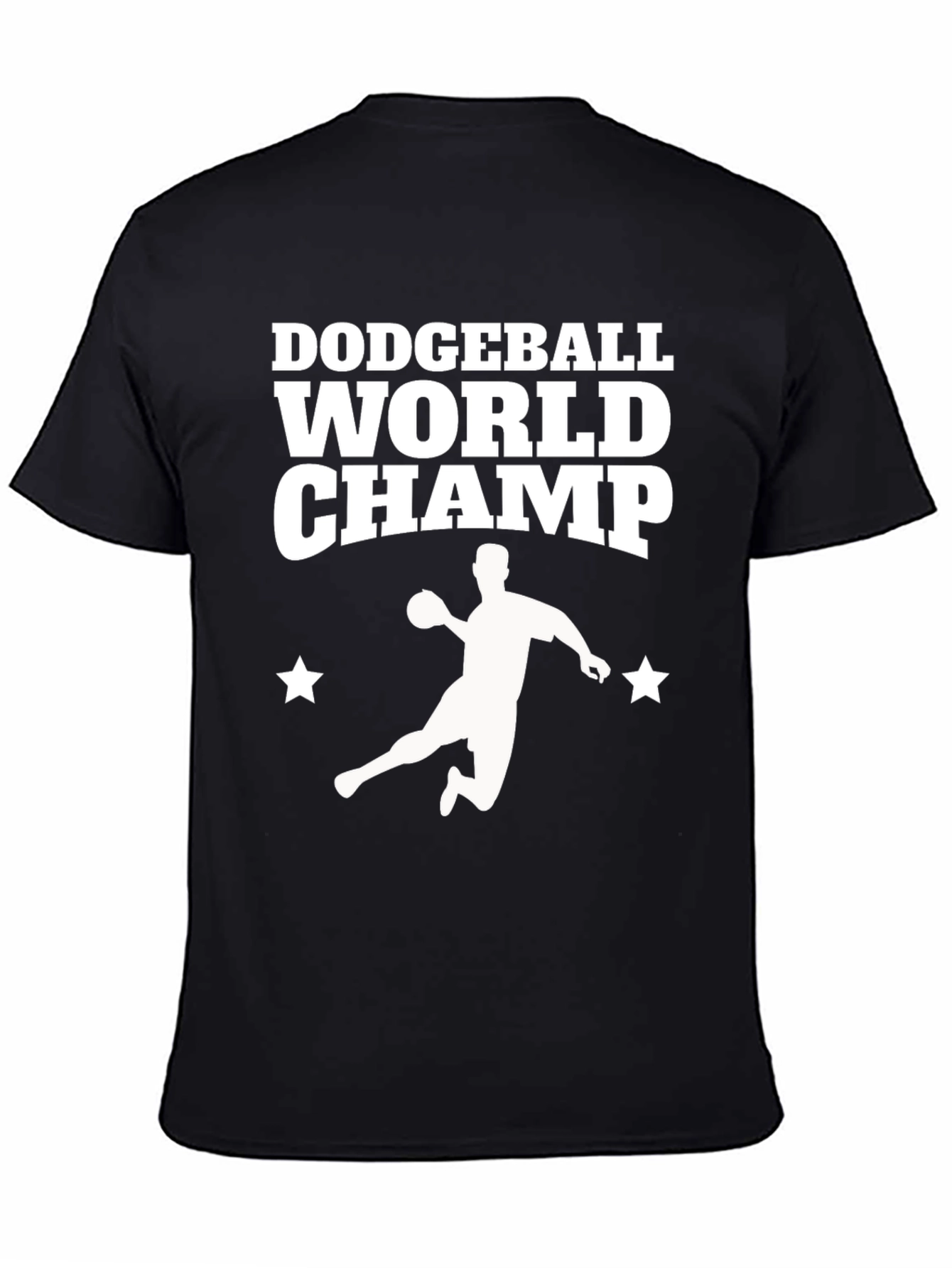 Dodgeball World Champ T-Shirt - Black Cotton Tee