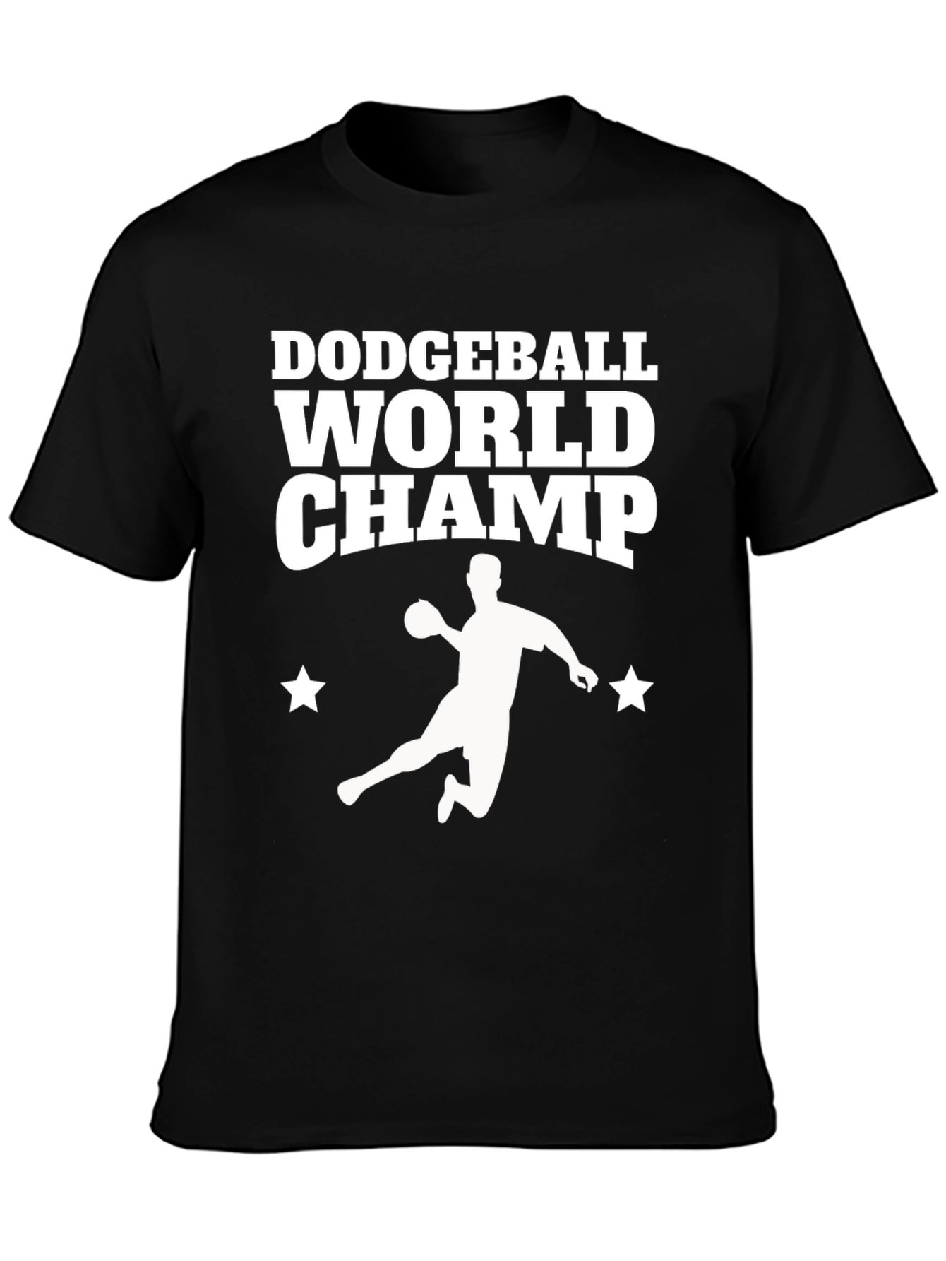 Dodgeball World Champ T-Shirt - Black Cotton Tee