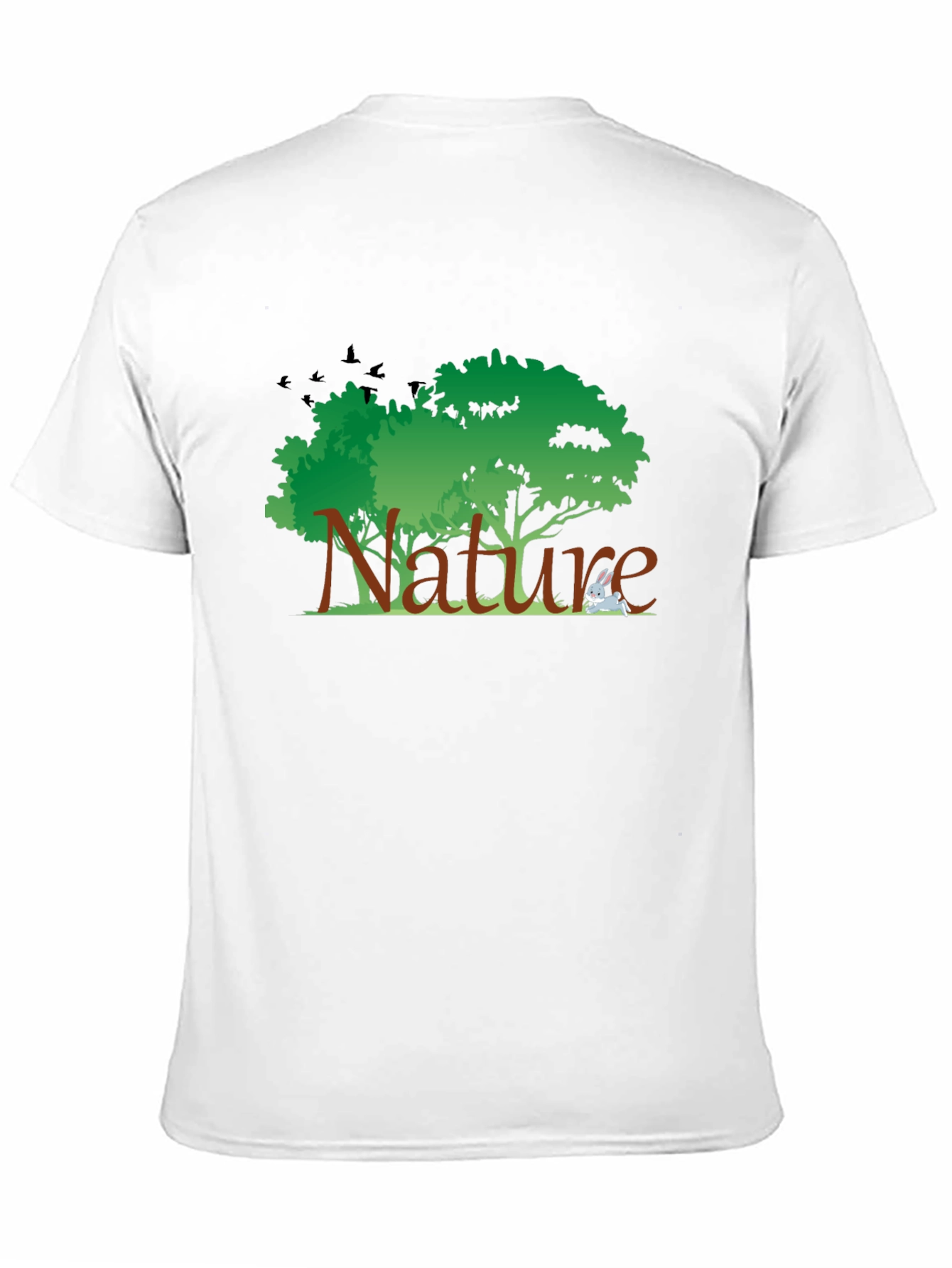 Nature Graphic Tee - Black Cotton T-Shirt
