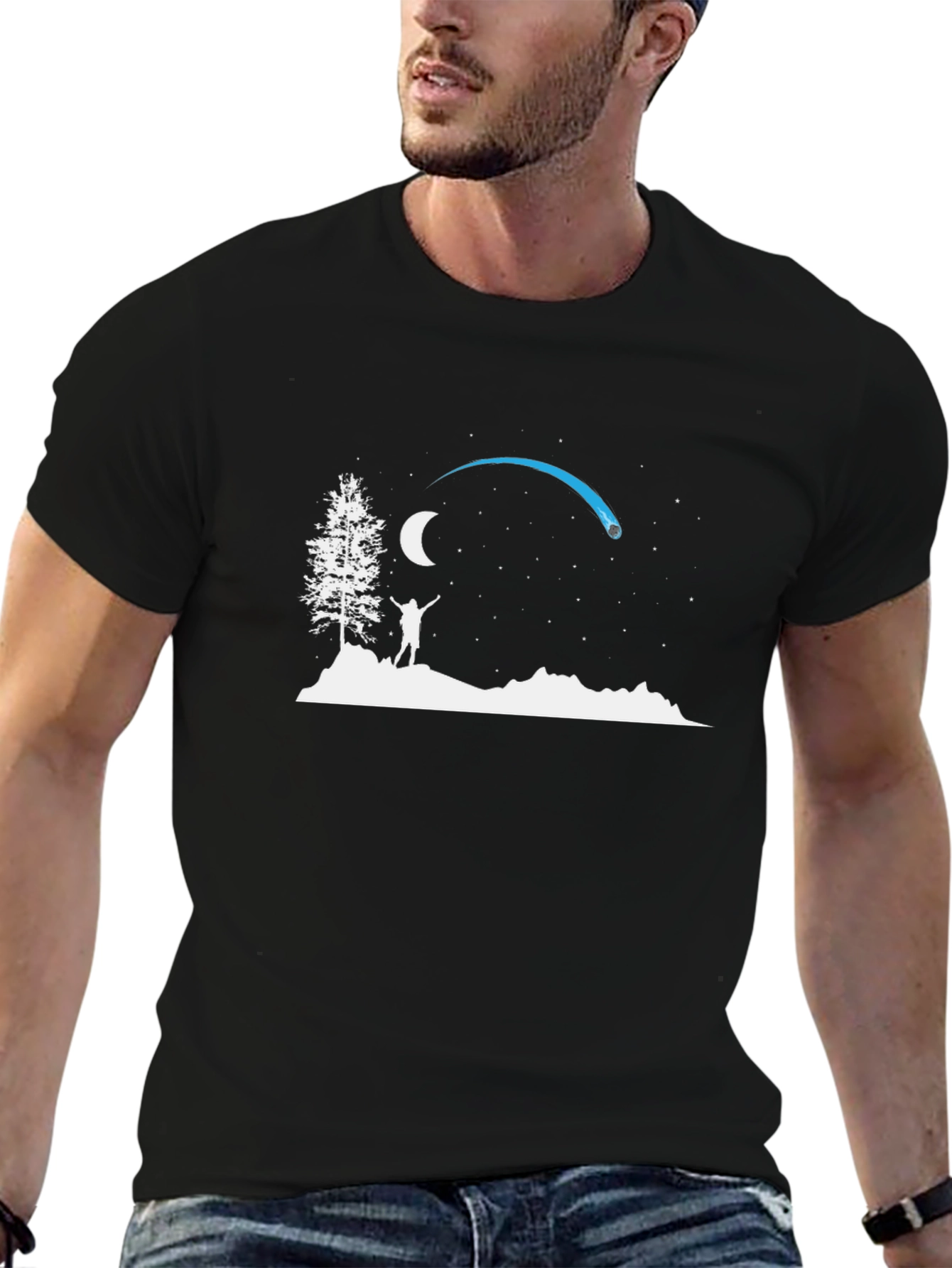 Night Sky T-Shirt - Wish Upon a Comet Tee