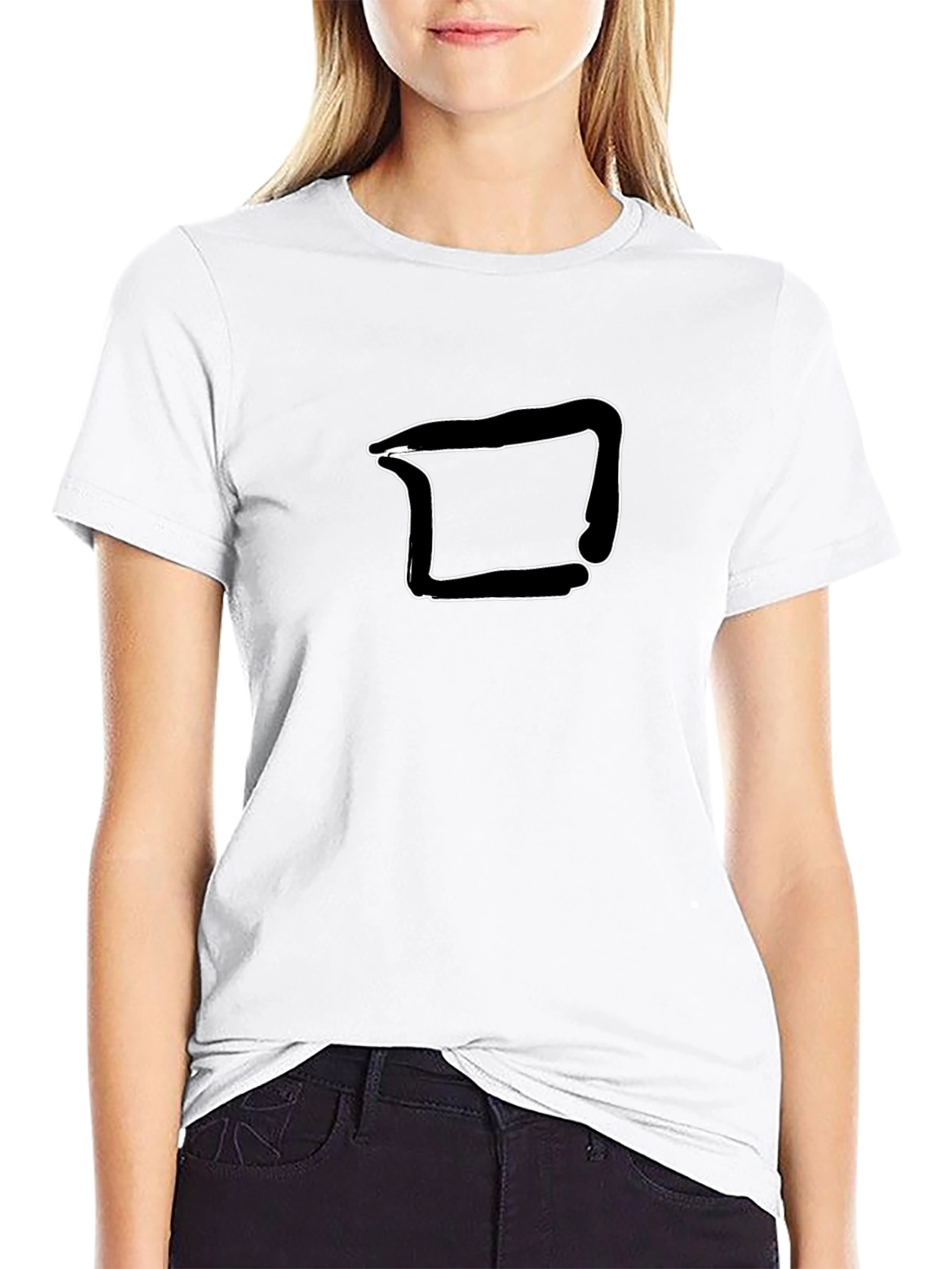 Modern Graphic Tee - Abstract Square Design
