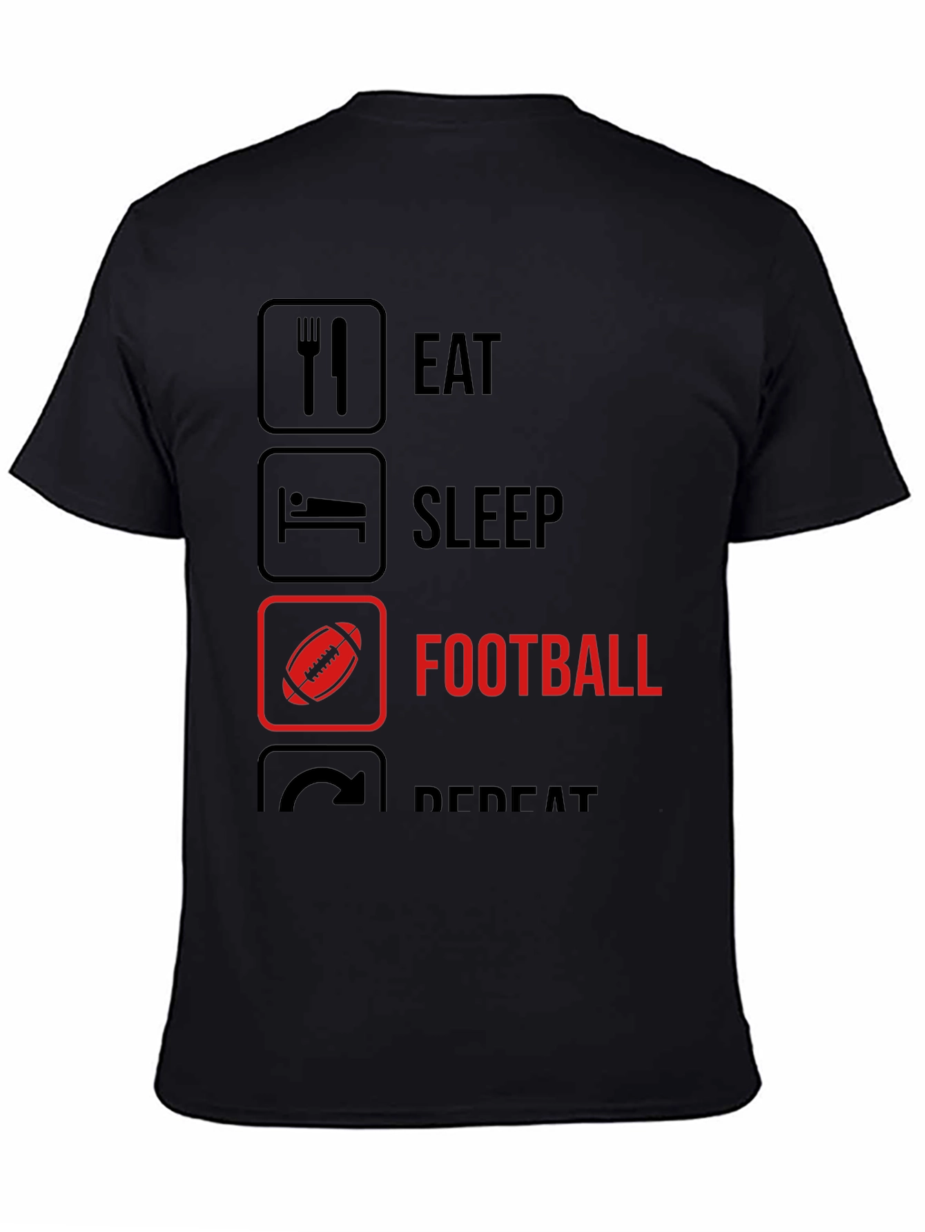 Eat Sleep Football Repeat T-Shirt