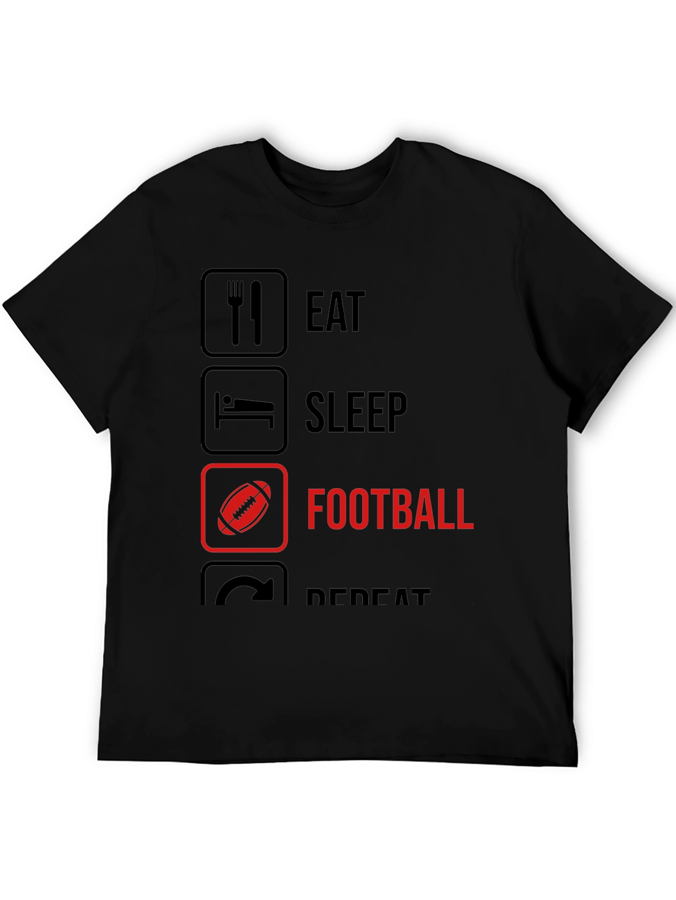 Eat Sleep Football Repeat T-Shirt
