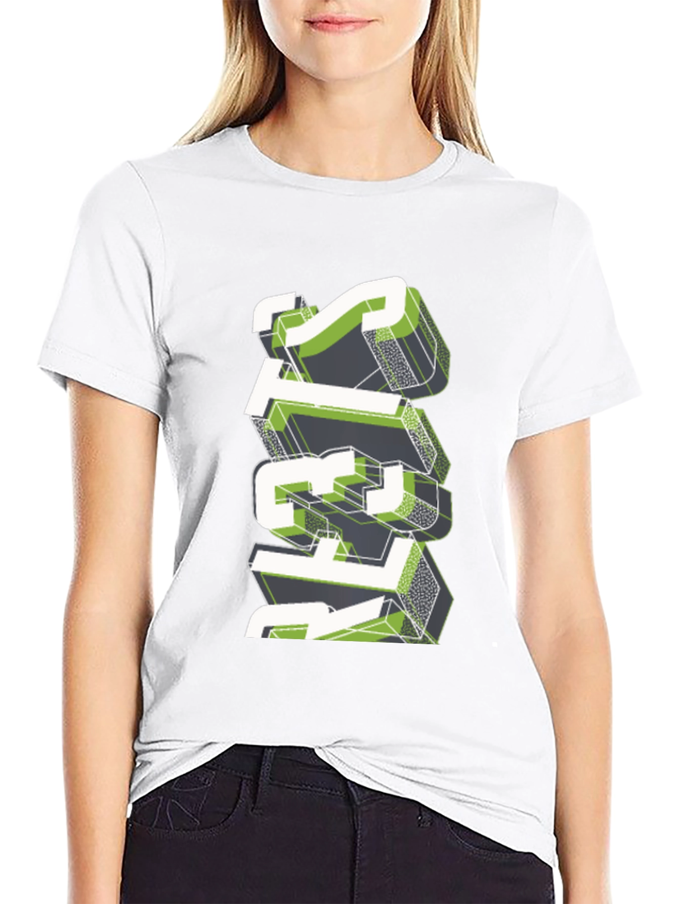 Stylish Geometric Graphic Print Black T-Shirt