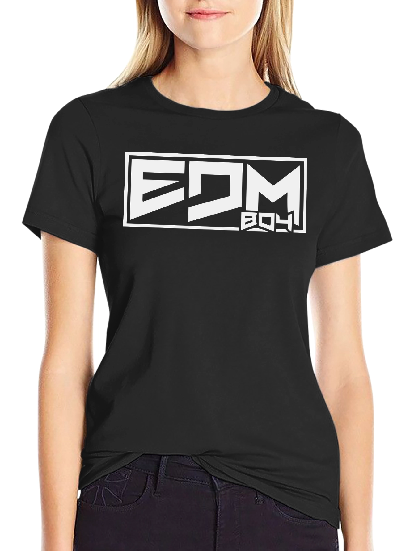 EDM Boy Graphic Tee - Black Cotton T-Shirt